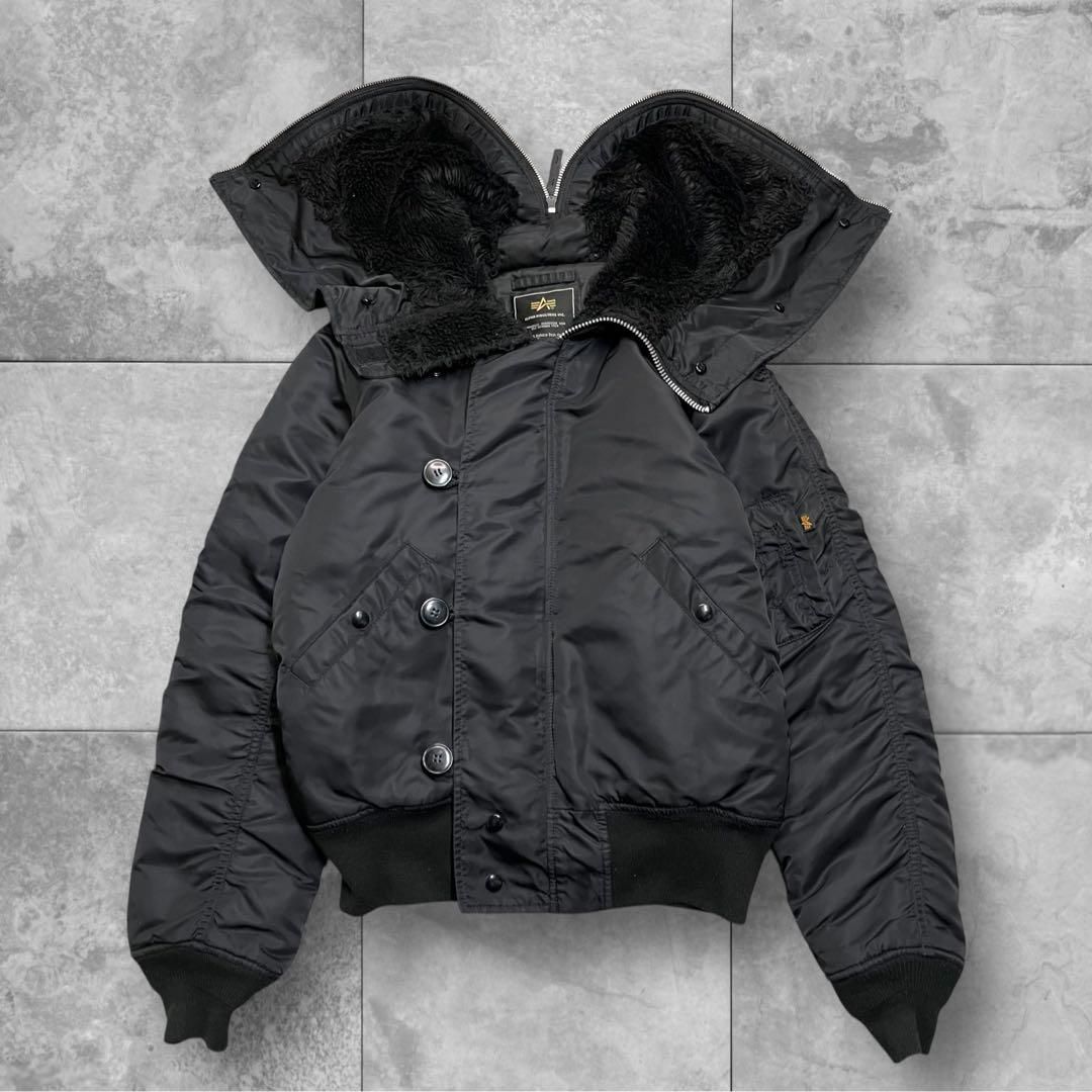 美品 アルファインダストリーズ N-2B フライトジャケット M ブラック