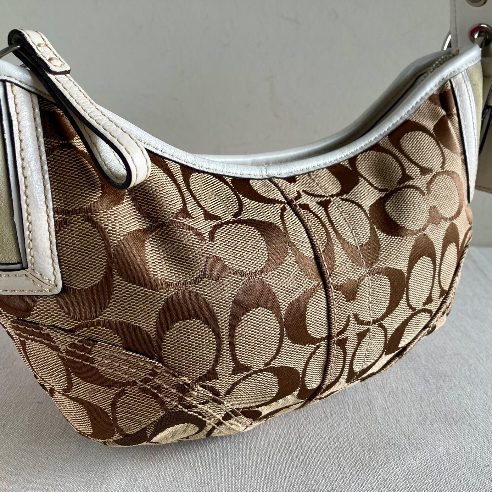 OneMall provides Mercari products: y2k Coach Ivory Suede Leather 