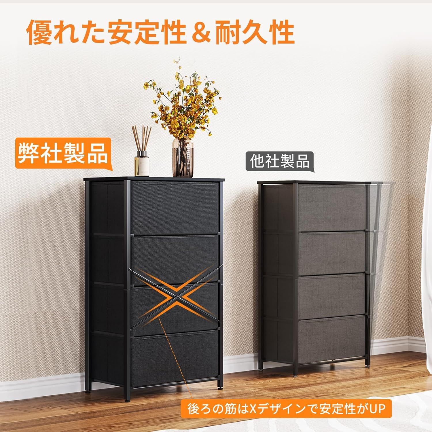 インテリア家具　収納　衣類ケース　引き出し 洋服タンスインテリア AODK チェスト タンス 衣類収納 収納ケース 引き出し リビング収納