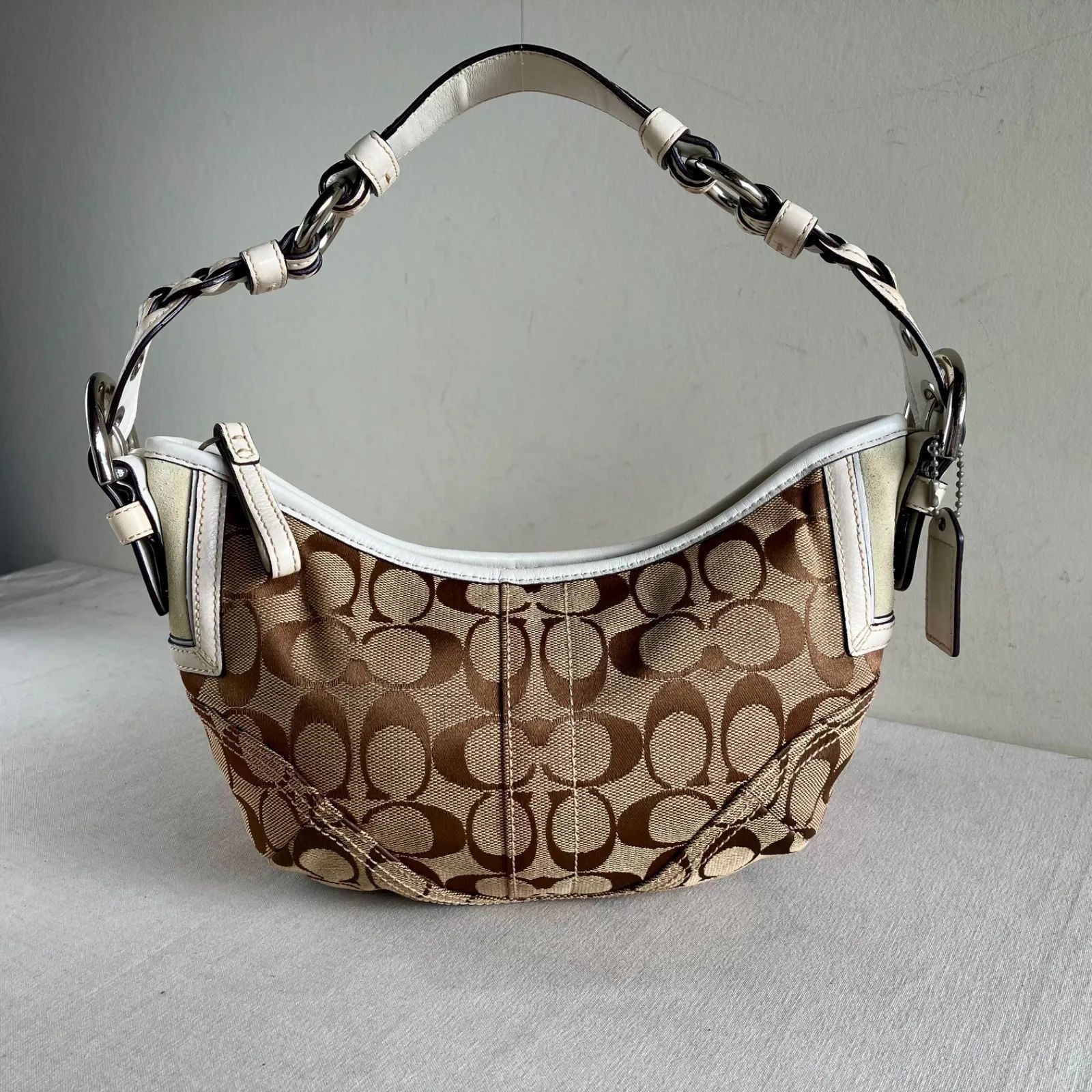 OneMall provides Mercari products: y2k Coach Ivory Suede Leather 