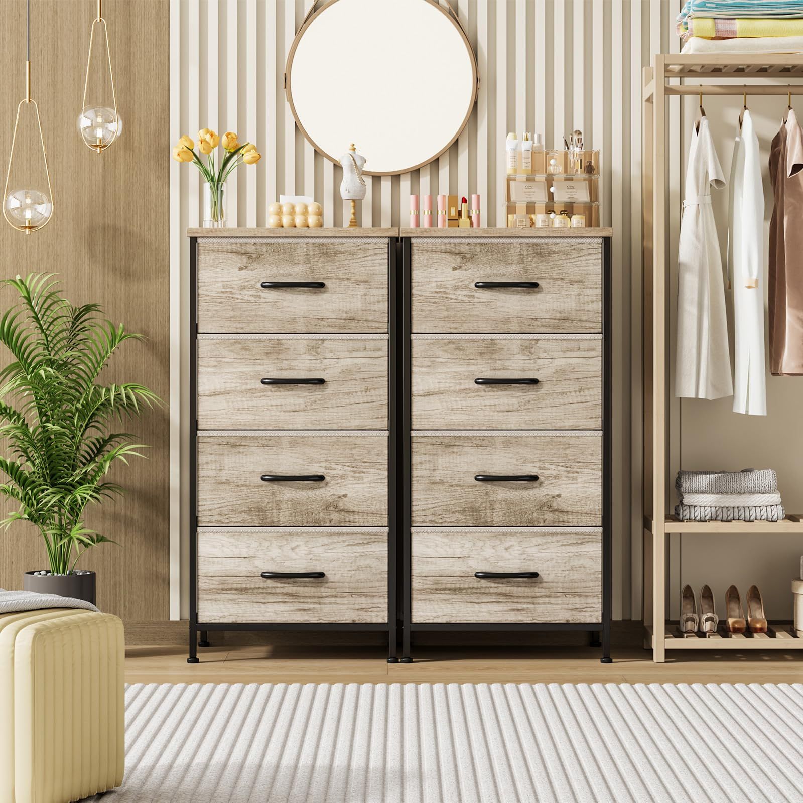 Nicehill タンス 収納 チェスト 4段 おしゃれ 幅40.2×奥行30×高さ80.3