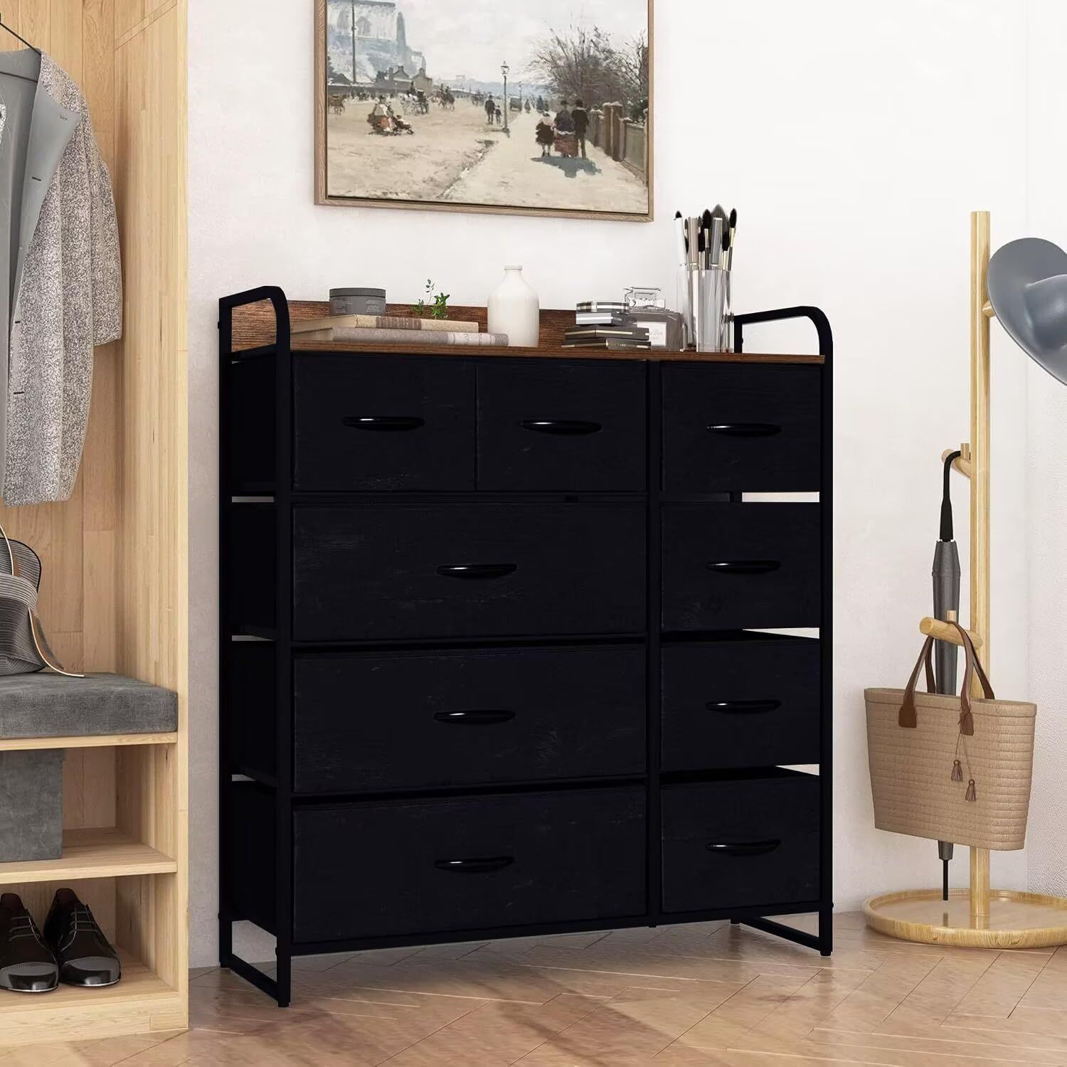 チェスト 収納 タンス 洋服収納 リビング収納 大容量 衣類収納 黒 楽天市場】「選べる特典付き」2段棚 収納チェスト 側面収納ポケット