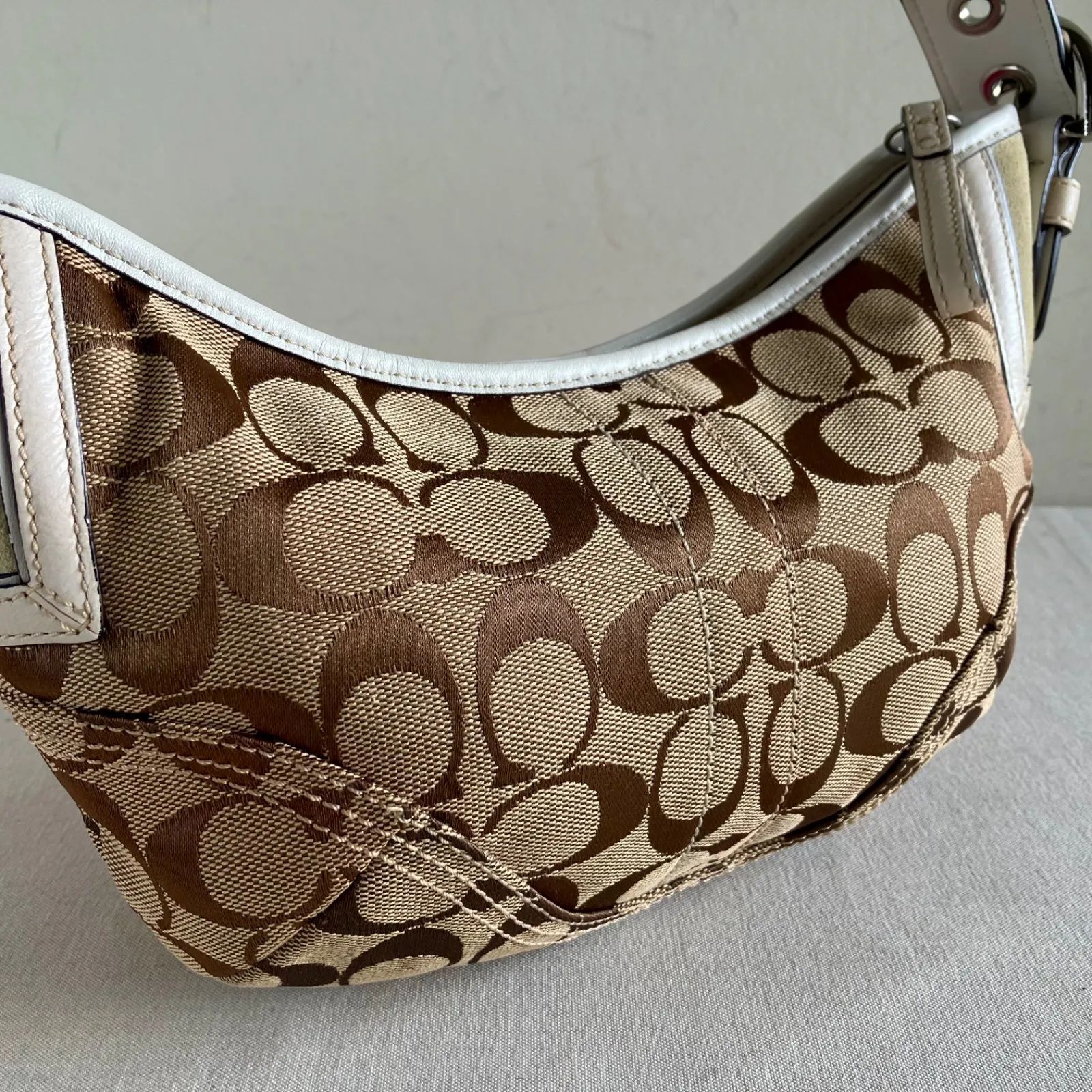 OneMall provides Mercari products: y2k Coach Ivory Suede Leather 