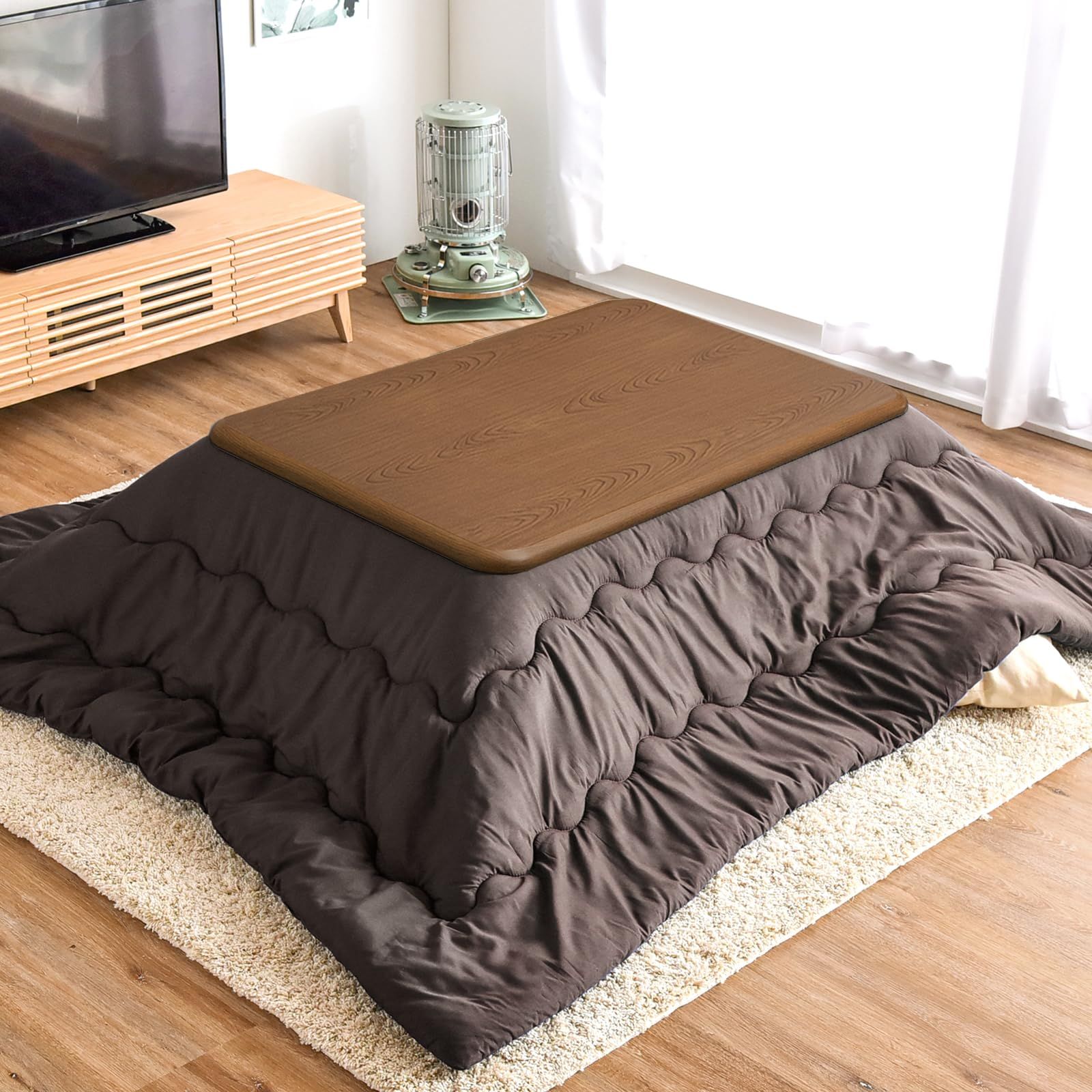 タンスのゲン こたつ 2点セット 洗える 【こたつ本体+掛布団】 幅120