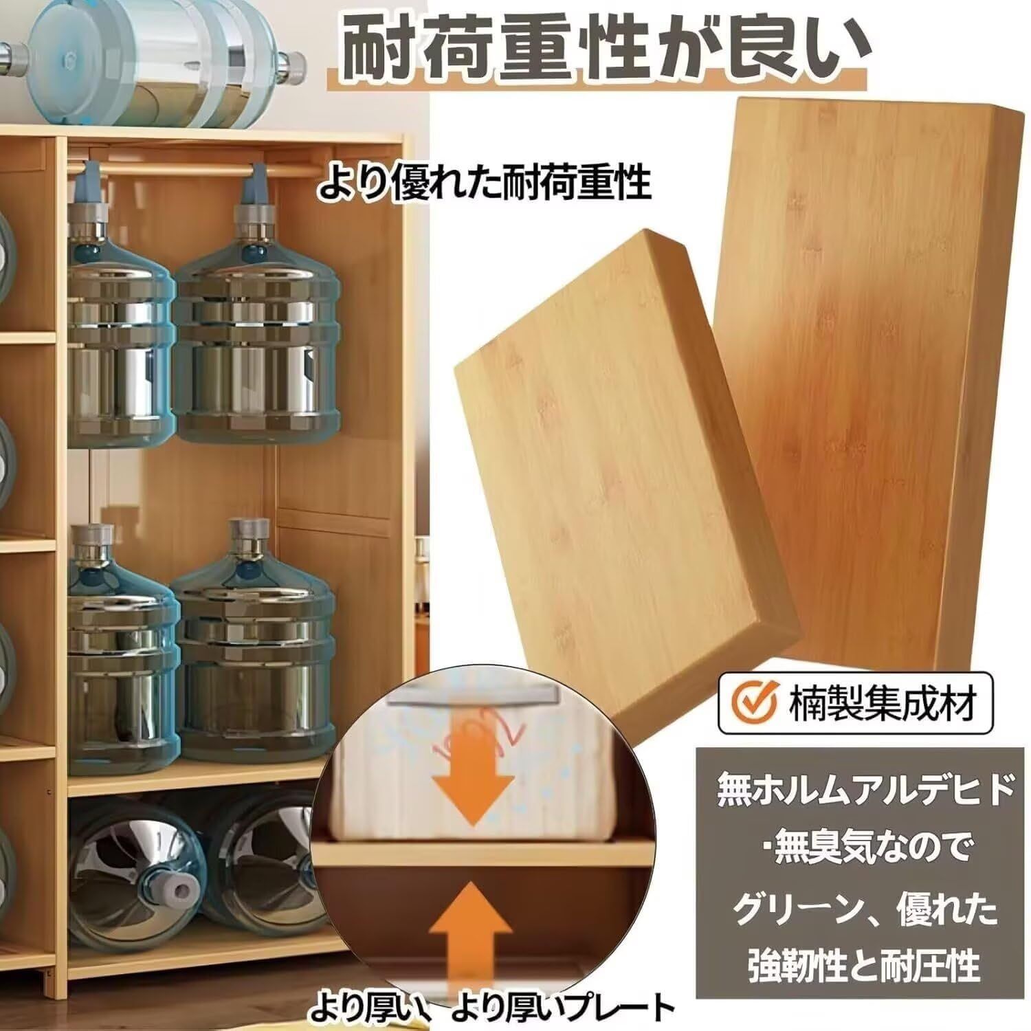 TUIYIDUO ワードローブ 扉付き クローゼット 幅120cm ハンガーラック