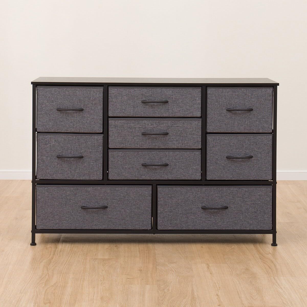 ニトリ 軽量 ローチェスト JH001 幅115cm グレー/ブラック NITORI