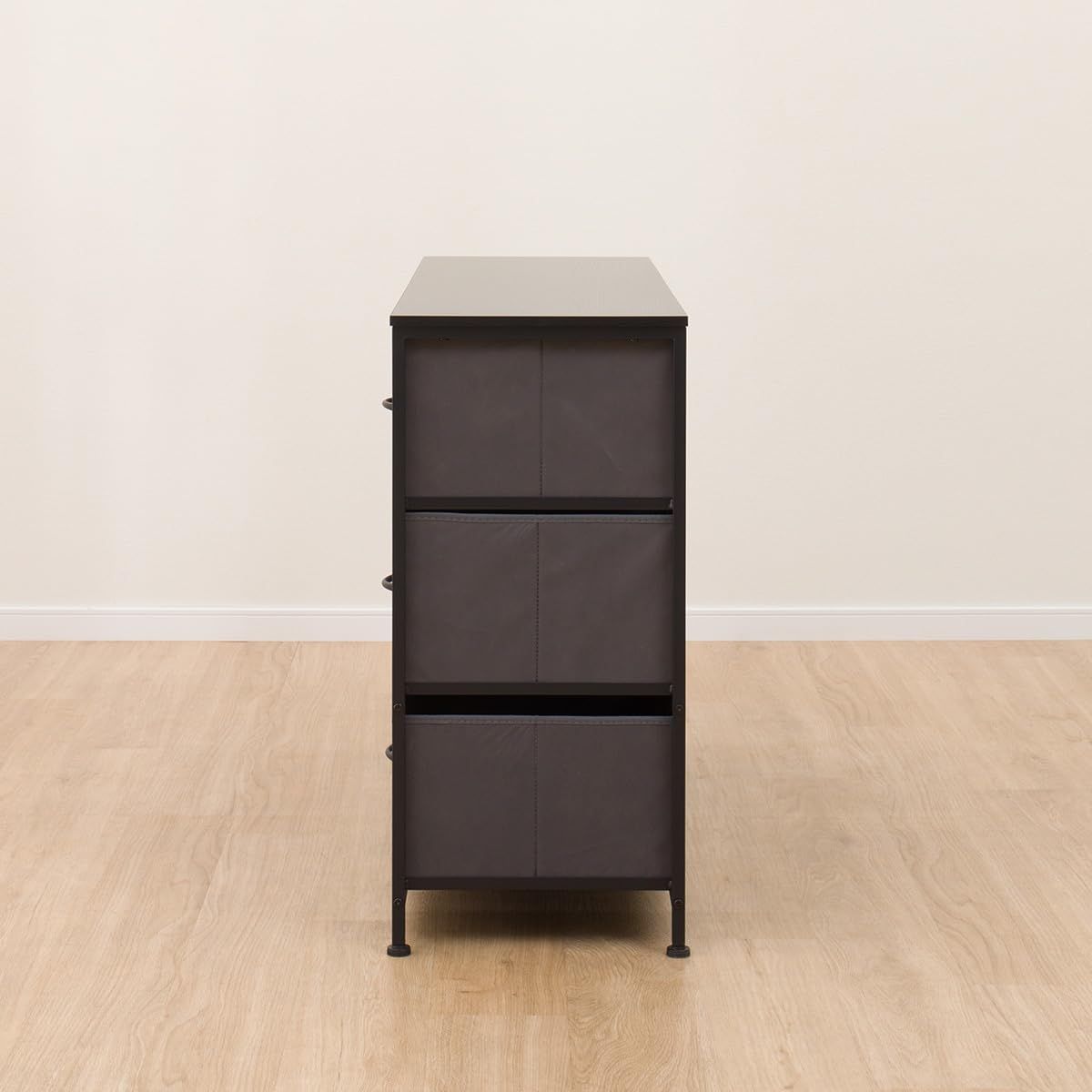 ニトリ 軽量 ローチェスト JH001 幅115cm グレー/ブラック NITORI