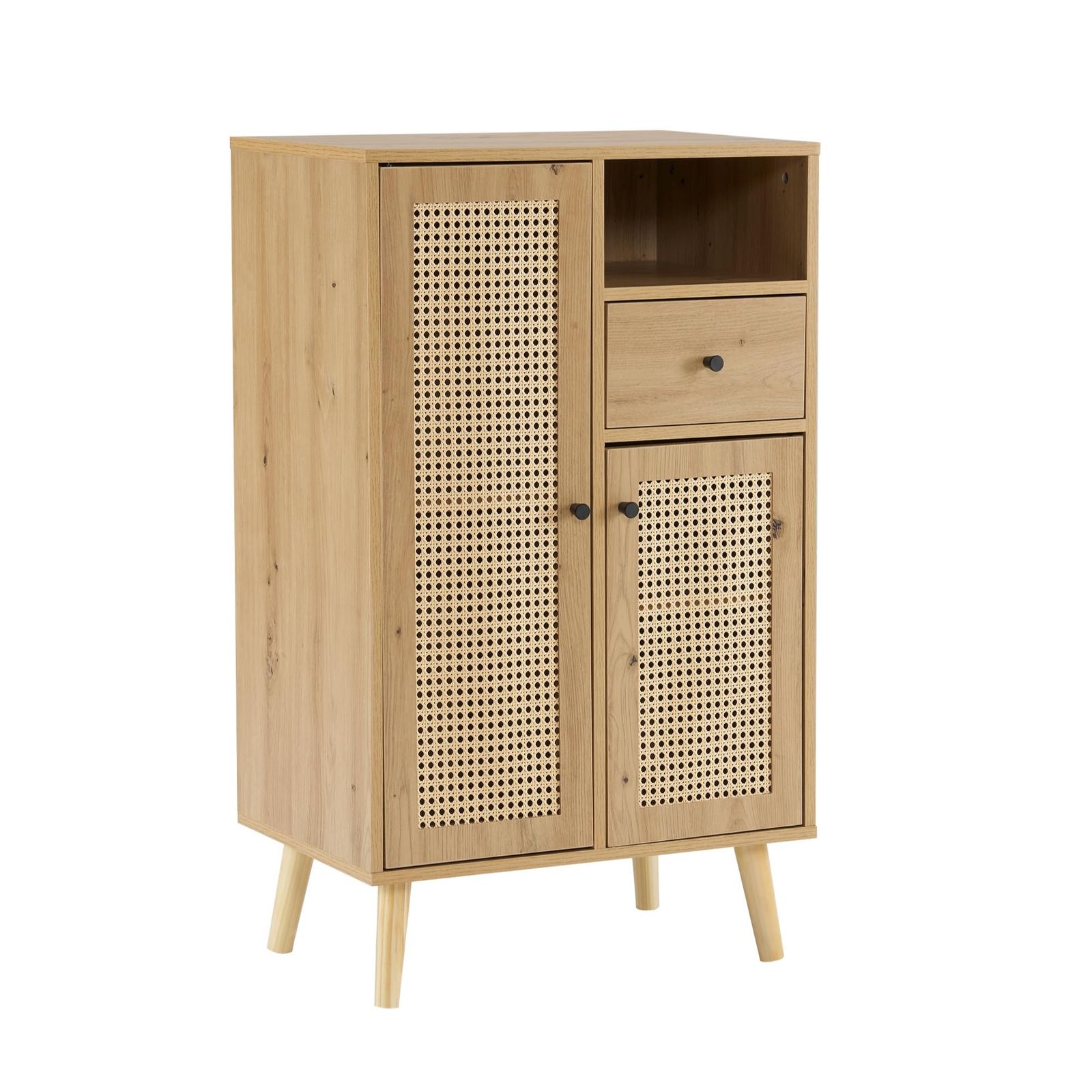 SOFTSEA サイドボード キャビネット 引き出し 幅60cm ラタン