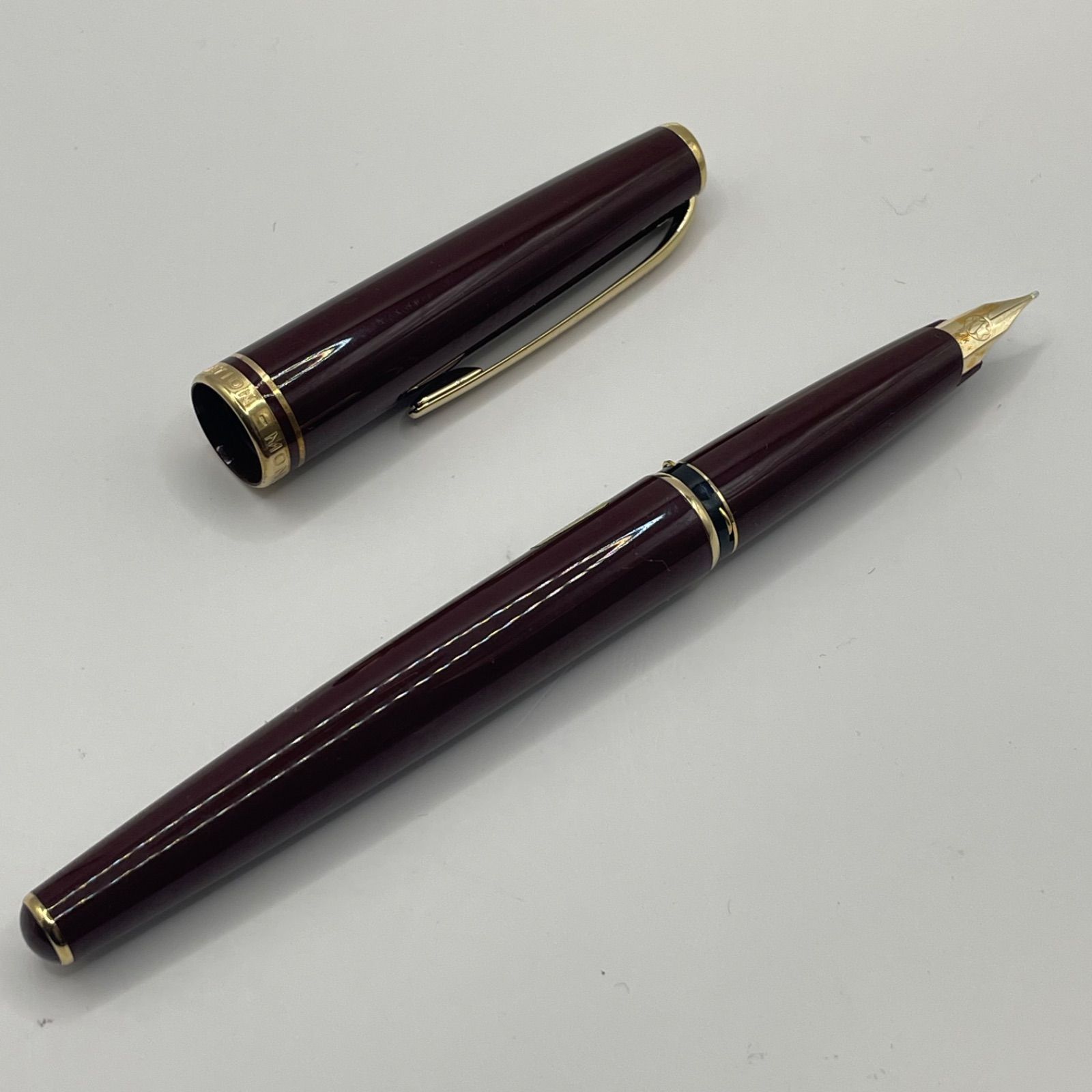  ♥ モンブラン 万年筆 ジェネレーション ボルドー 14 K 全金 F 廃盤 色 バーガンディ スリム 軽量 手帳用 筆記具 ドイツ製 内部着色なし MONTBLANC Generation Bordeaux デスク 事務用品 万年筆 万年筆 インク