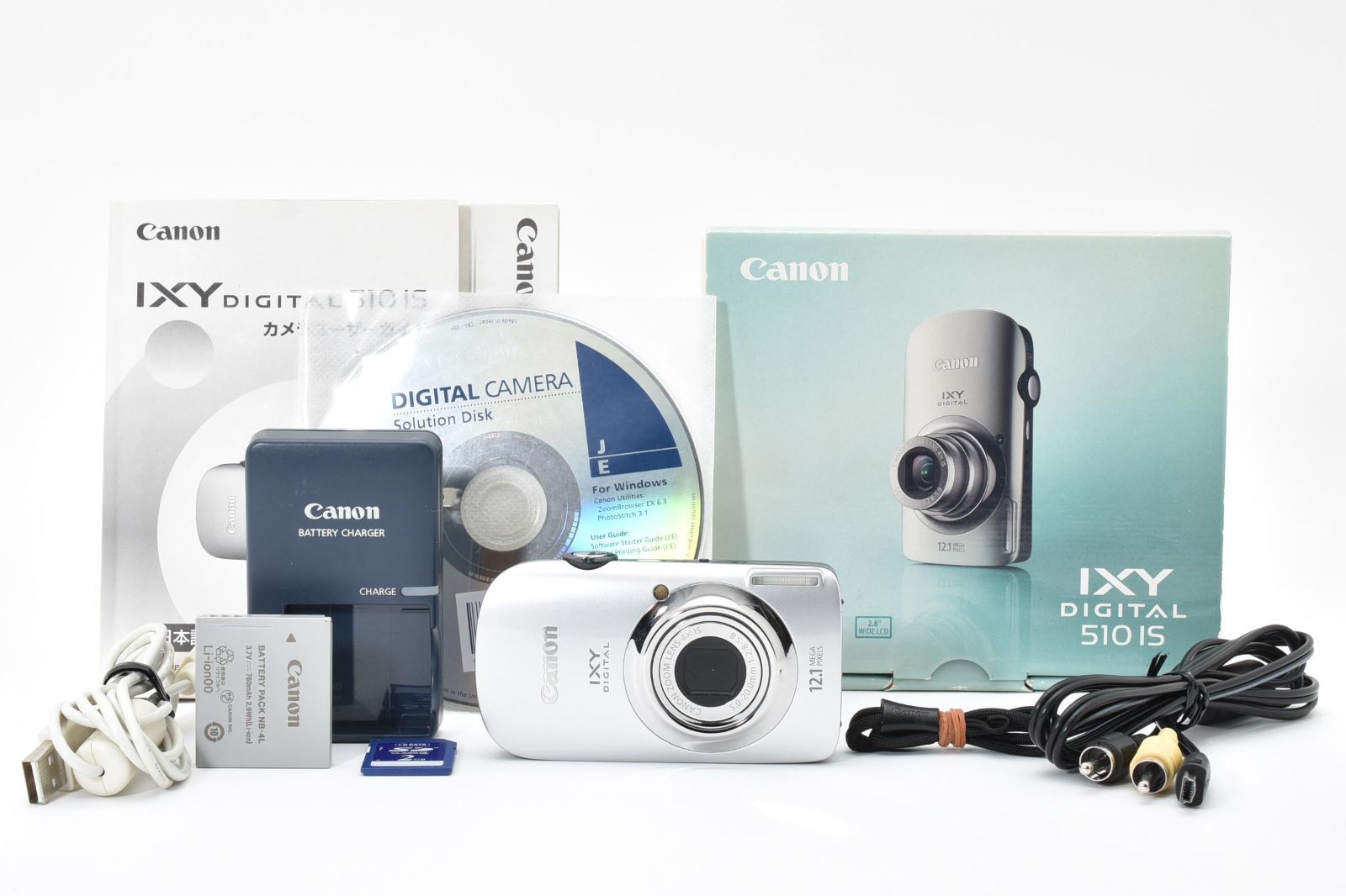 美品】Canon IXY DIGITAL 510 IS シルバー 動作確認済 オールド