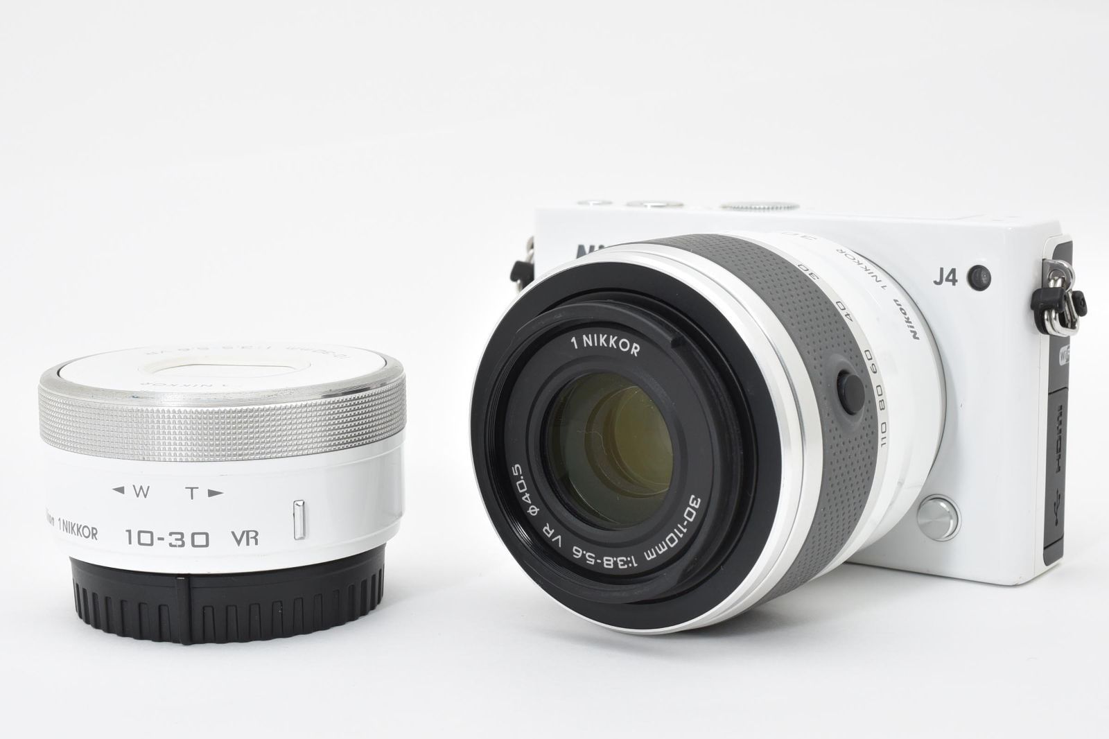 良品・完動品】Nikon 1 J4 ホワイト ダブルズームキット☆Wi-Fi搭載で