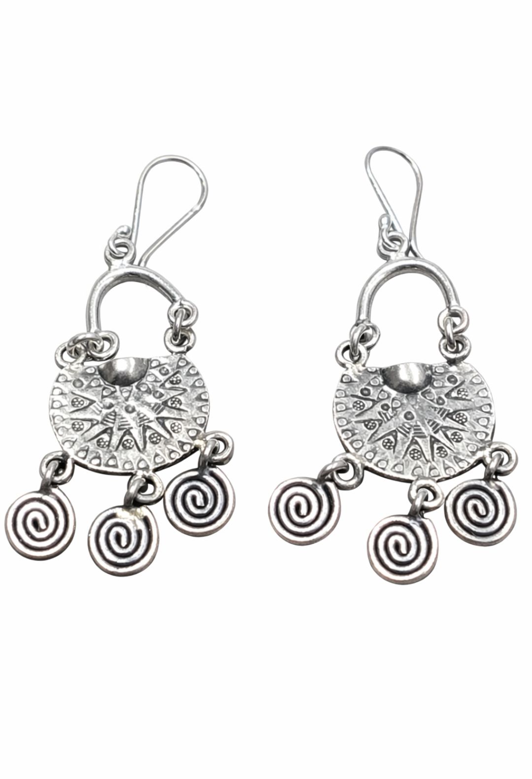 新品【カレンシルバー】スパイラルチャーム ピアス 両耳セット｜全長