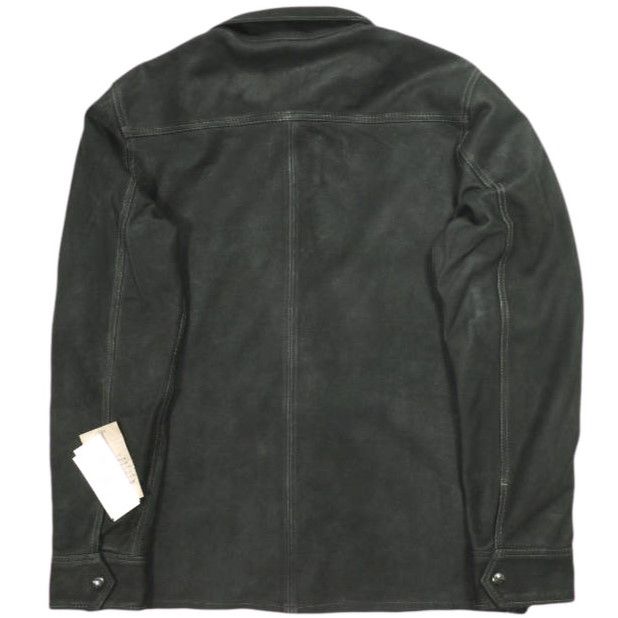 RRL ダブルアールエル 25AW Roughout Suede Work Shirt ラフアウトスエード ワークシャツ MNRRWOV16820377 XS BLACK 革ジャン Double RL レザー ジャケット 定価346,500円 アウター【中古】【RRL】 RRL ダブルアールエル 25AW Roughout Suede Work Shirt ラフアウト