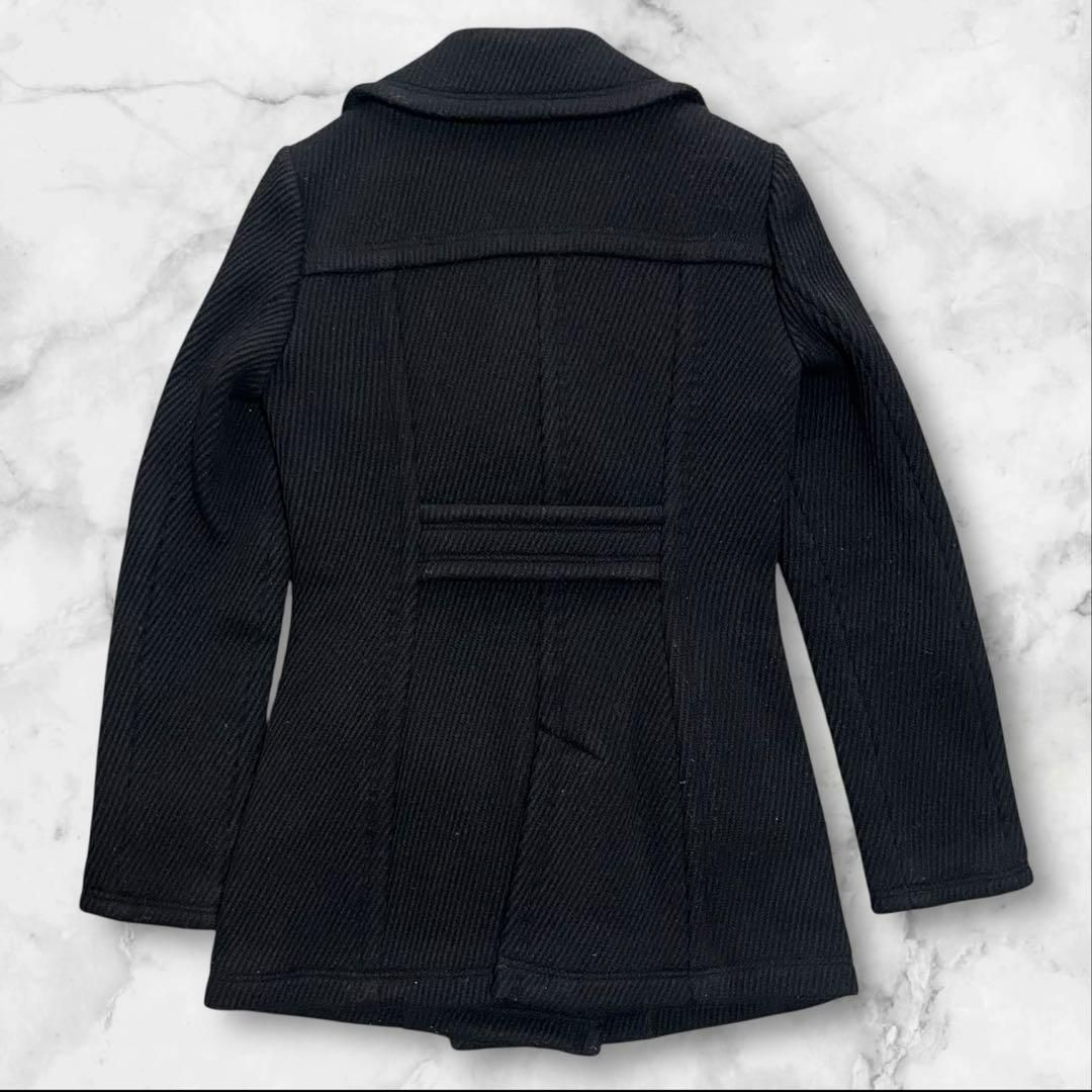 美品 バーバリーブルーレーベル Pコート ダブル 38 ブラック 4B