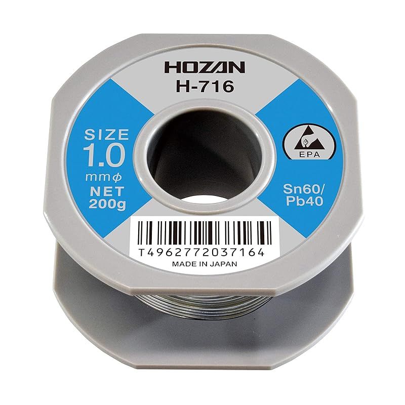 ぱんだ ホーザン(HOZAN) ハンダ スズ60% 鉛40% 重量200g 長さ34m 線径1.0