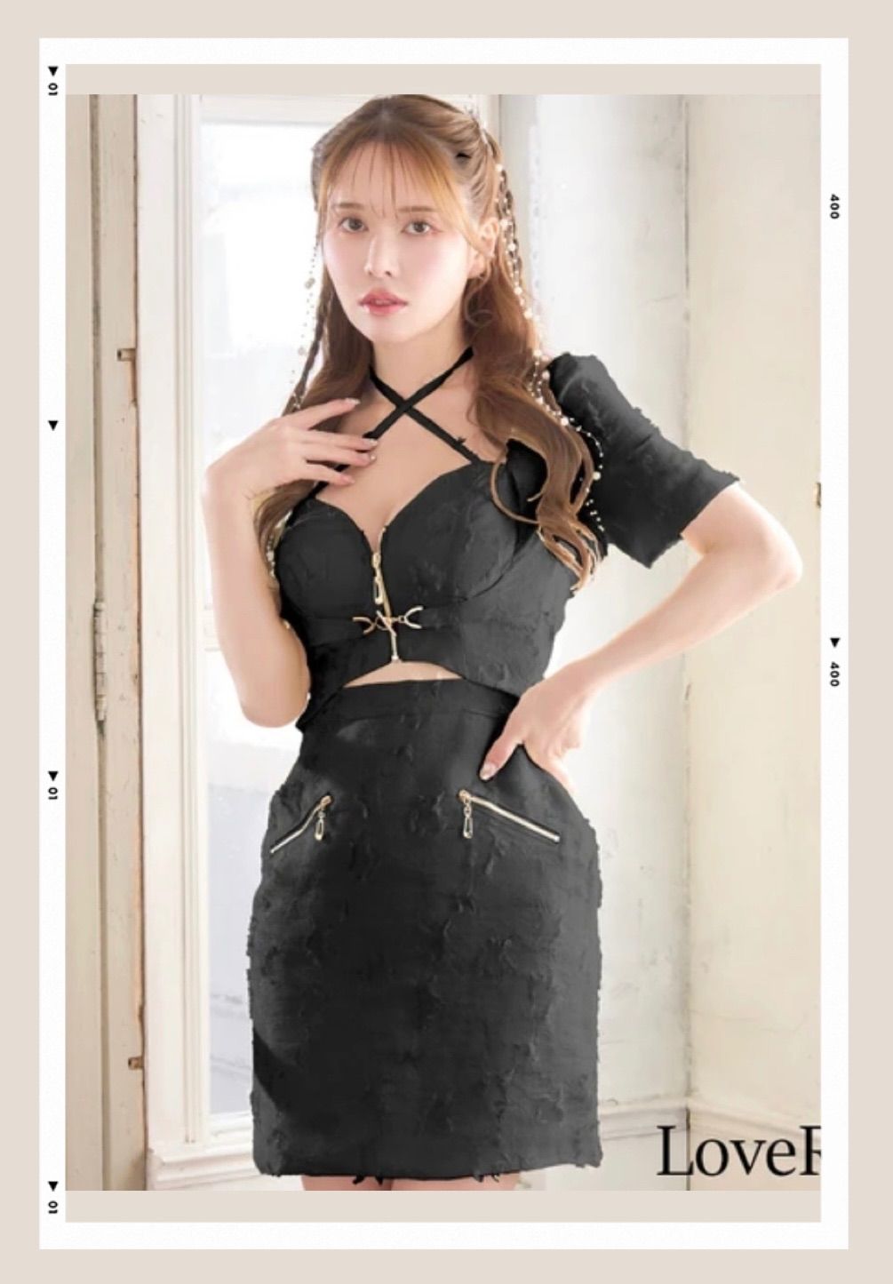 新作 LoveRich ミニドレス キャバドレス タイト ラブリッチ 黒 - メルカリ