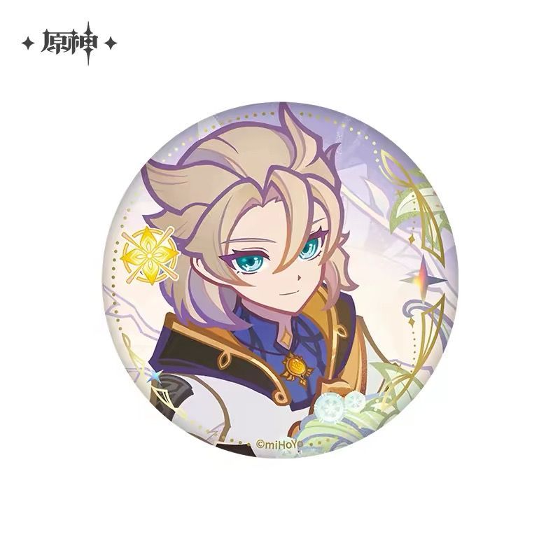 26-4 原神・公式 缶バッジ（芳信聡音時）アルベド タルタリヤ 神里綾華