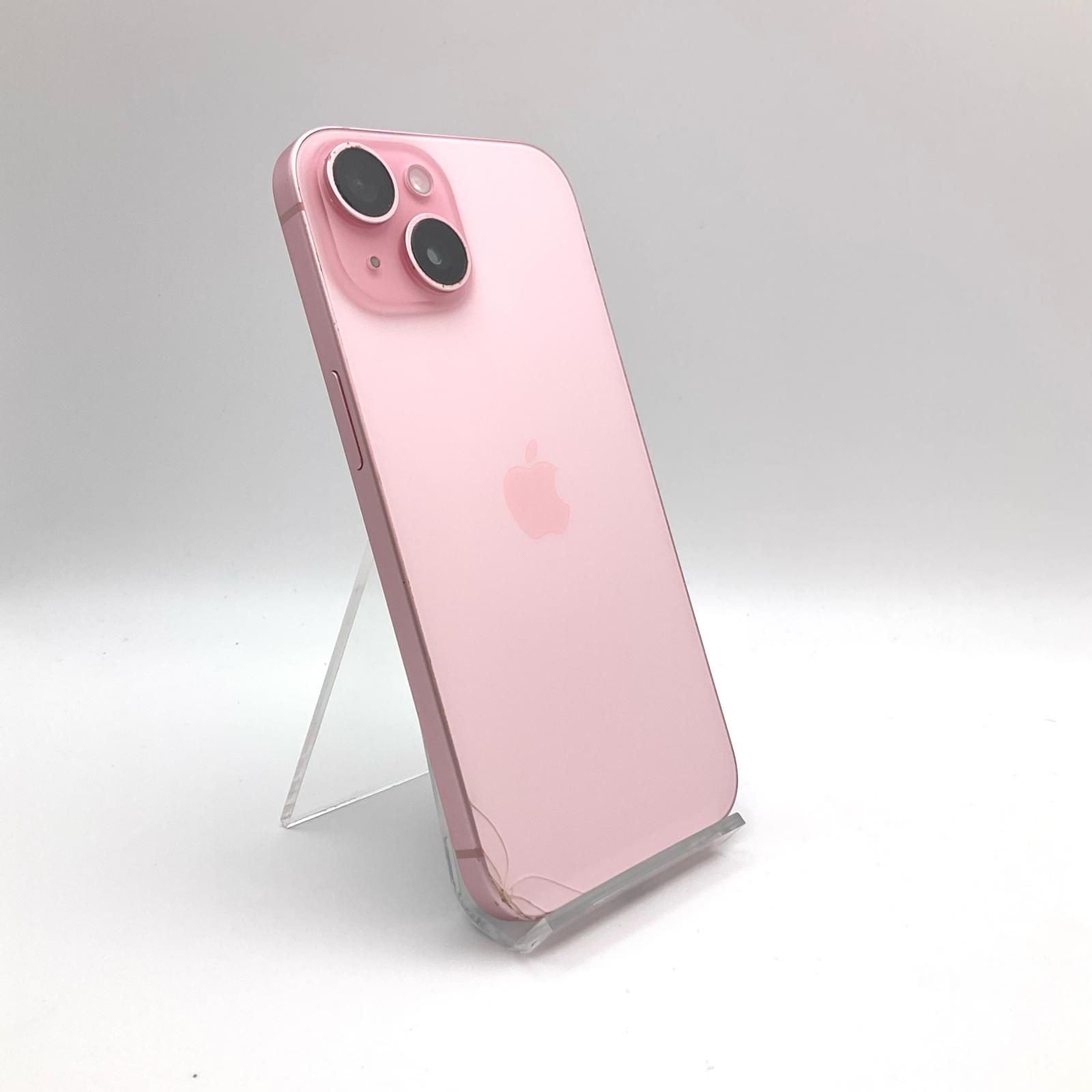 iPhone 15 256GB ピンク SIMフリー 白ロム 85%【難有】【最速発送