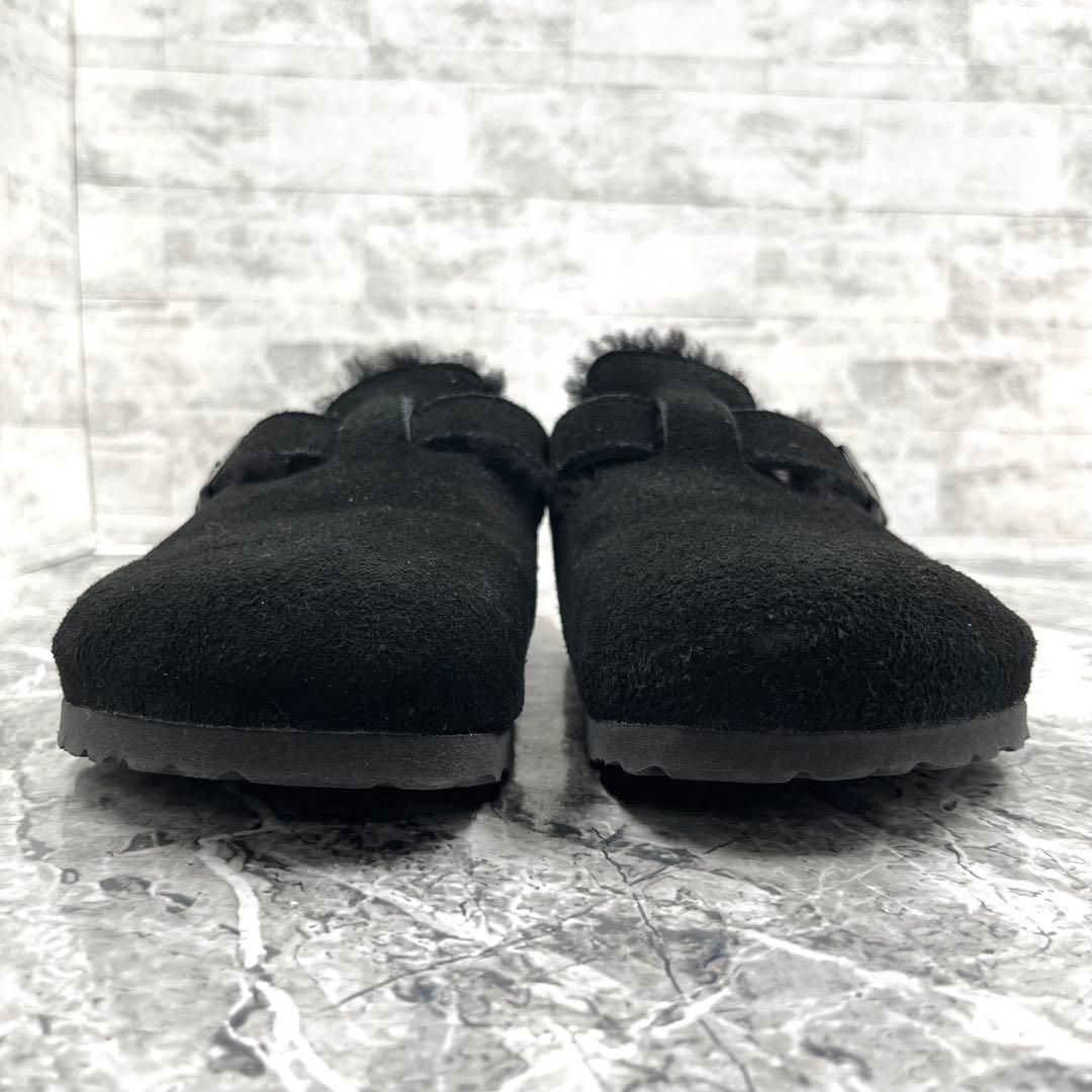 【美品！】ビルケンシュトック　ボストン　ブラック　25cm 美品】 ビルケンシュトック ボストン シアリング ブラック 25cm サボ