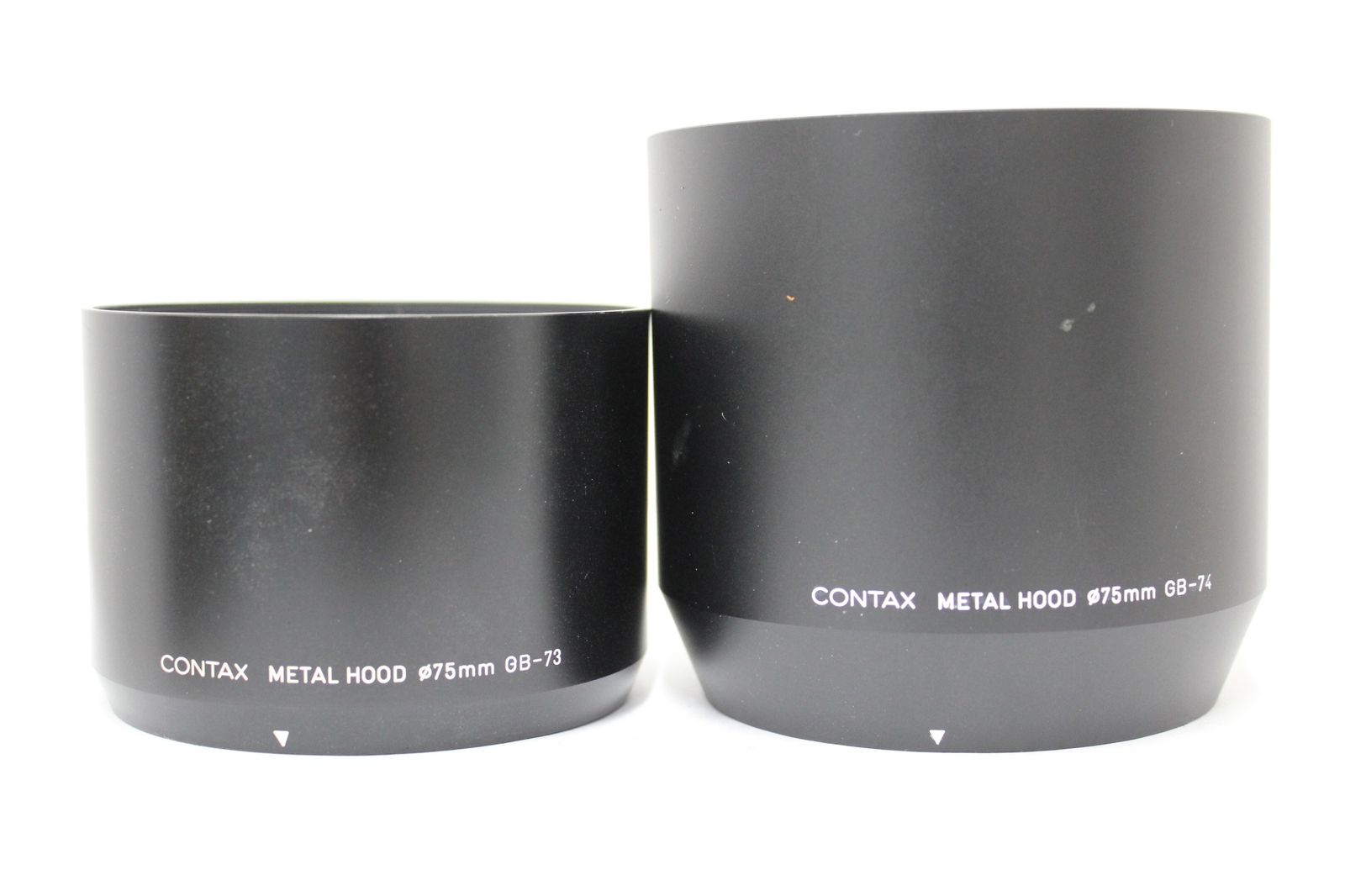 CONTAX コンタックス メタルフード GB-74 新品未使用 返品保証】 コンタックス Contax メタルフード GB-73 + GB-74 2個