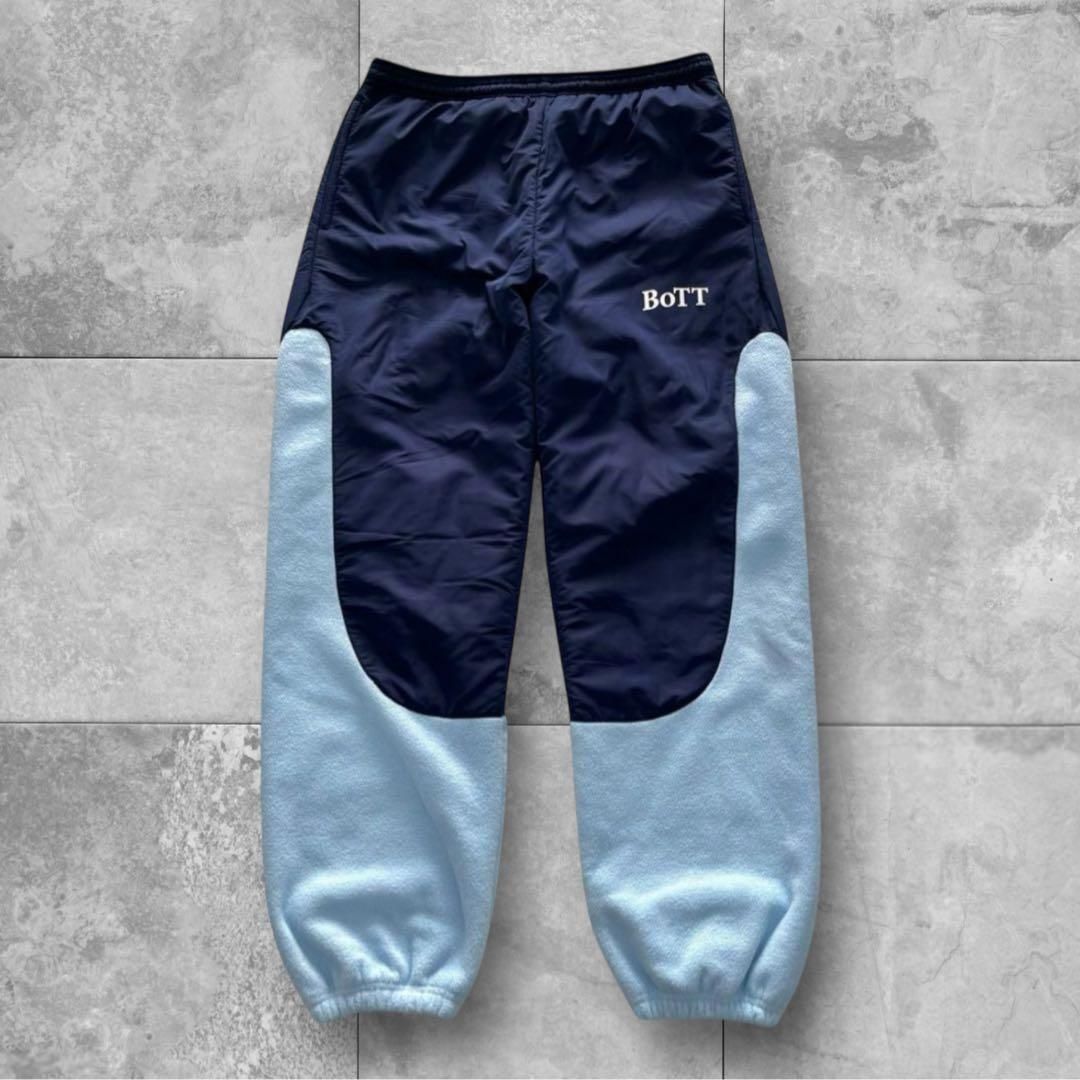 美品】 BOTT ボット トラックパンツ M ブルー 切替 ゆるだぼ y2k