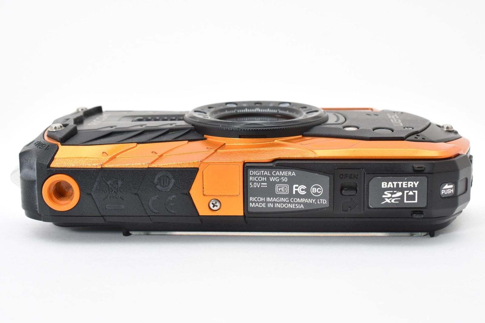 美品】RICOH WG-50 オレンジ 防水カメラ リコー 本格14m防水 耐衝撃