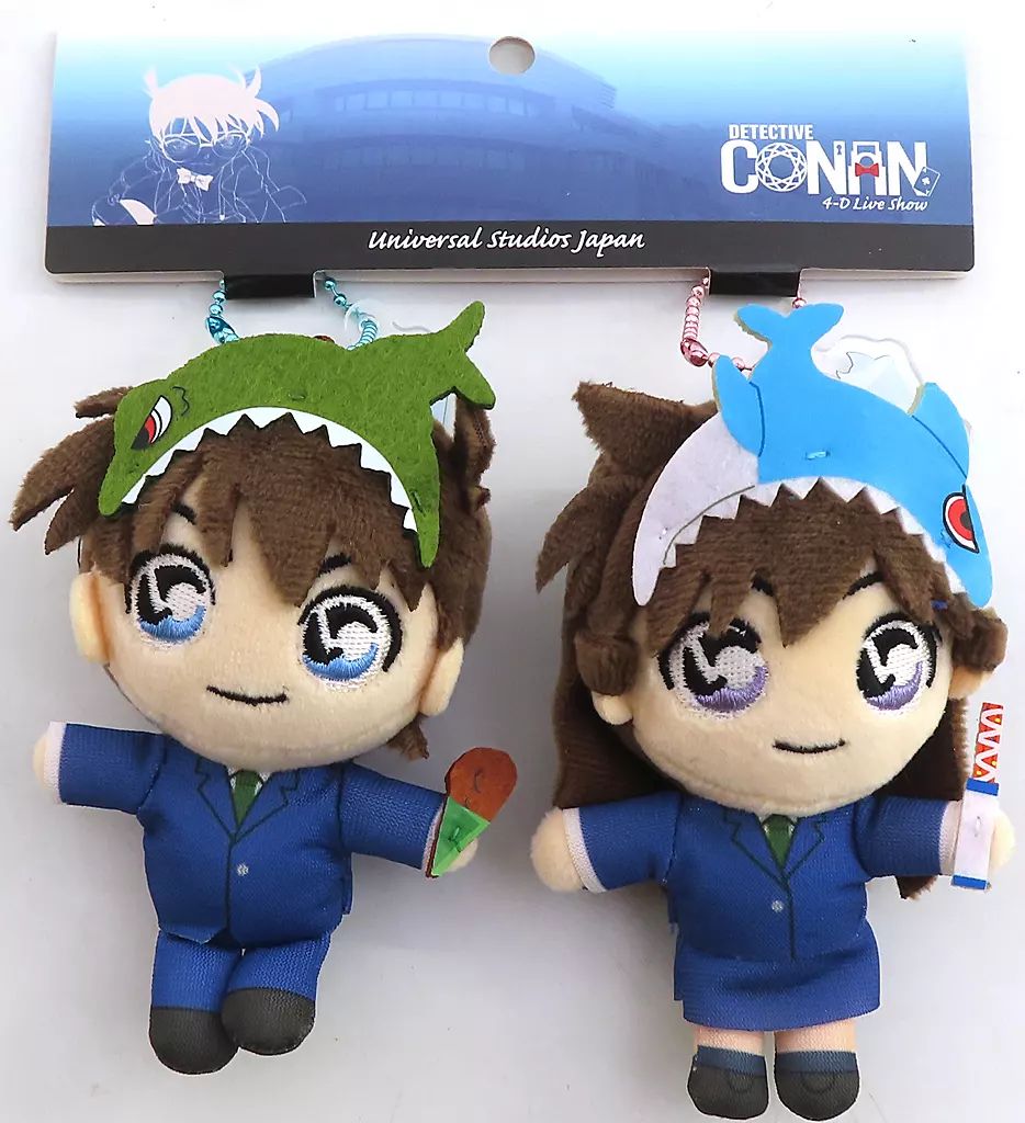 中古】キーホルダー 工藤新一＆毛利蘭 ペアマスコットキーチェーン