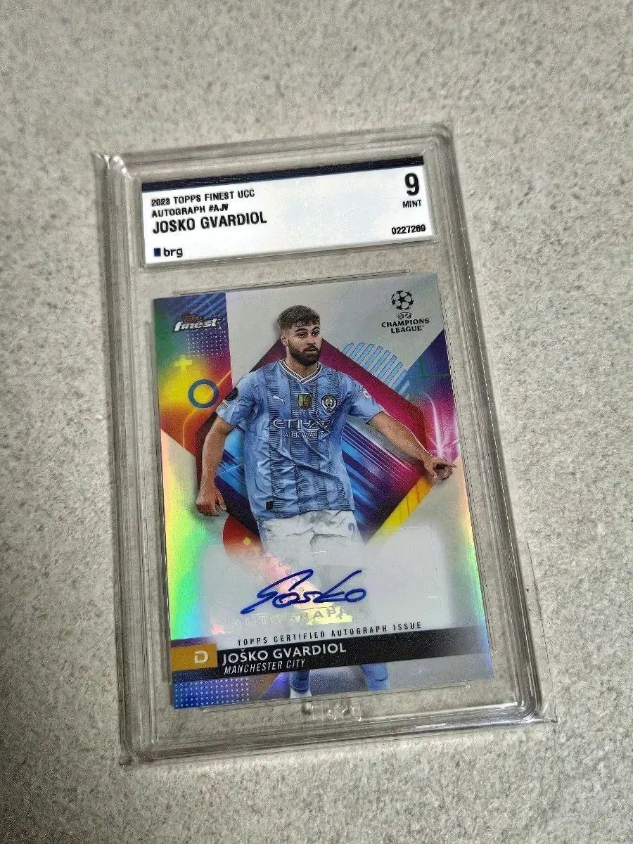 Topps グヴァルディオル オート サイン カード マンチェスターシティ