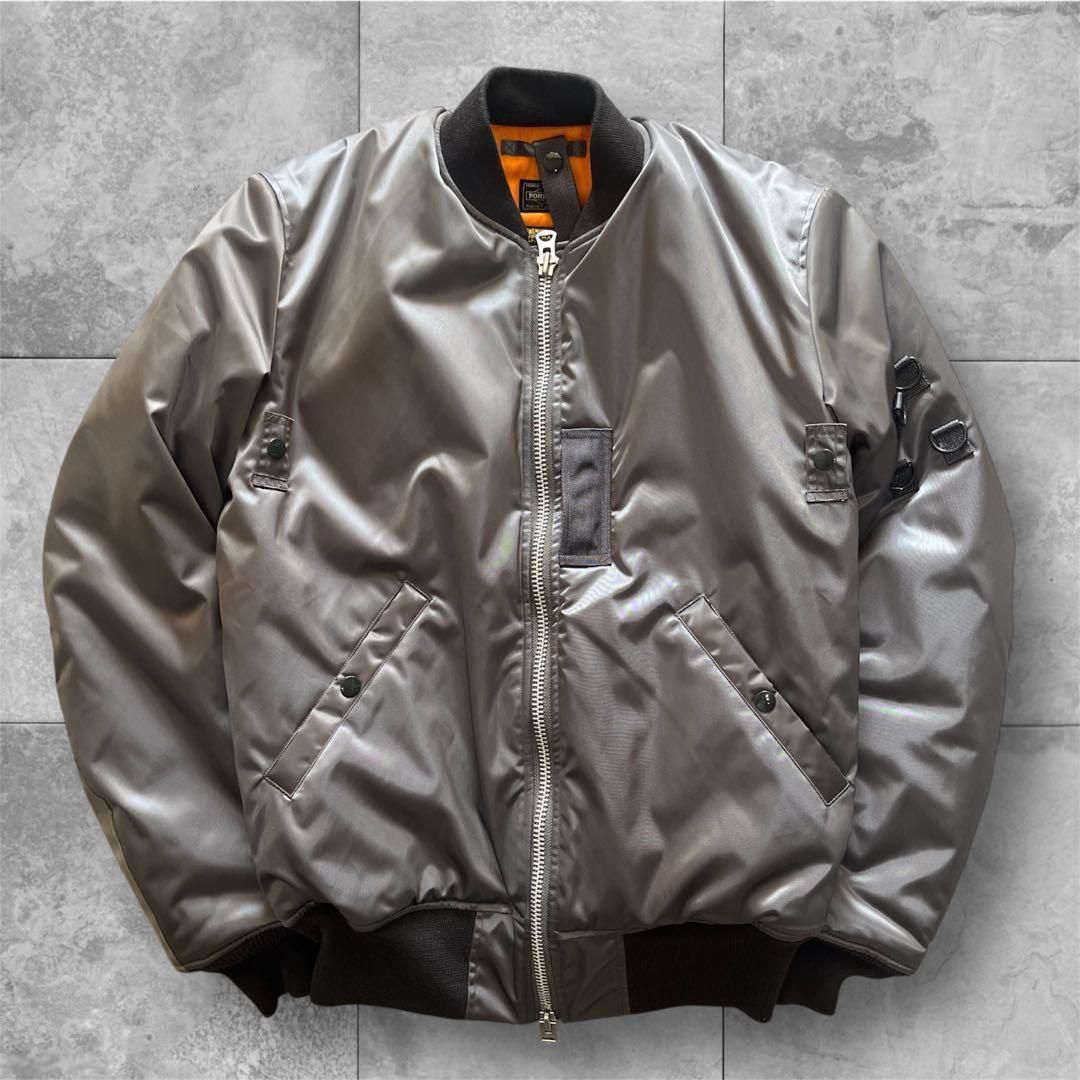 【極美品】ポーター×バズリクソンズ MA-1　サイズS　36 極美品】 ポーター バズリクソンズ ma-1 シルバーグレー 36 限定コラボ