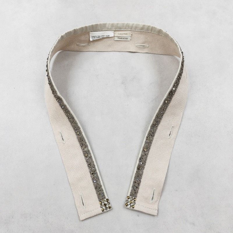 S'Max Mara エスマックスマーラ フード ビジュー　トリム S MaxMara エスマックスマーラ フードトリム ビジュー ベージュ