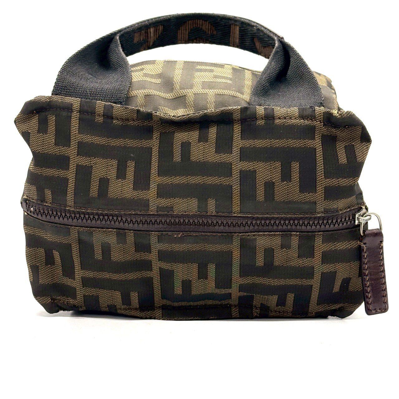 FENDI ハンドバッグ ズッカ フェンディ FENDI ネイビー キャンバス ズッカ柄 ハンドバッグ 鞄