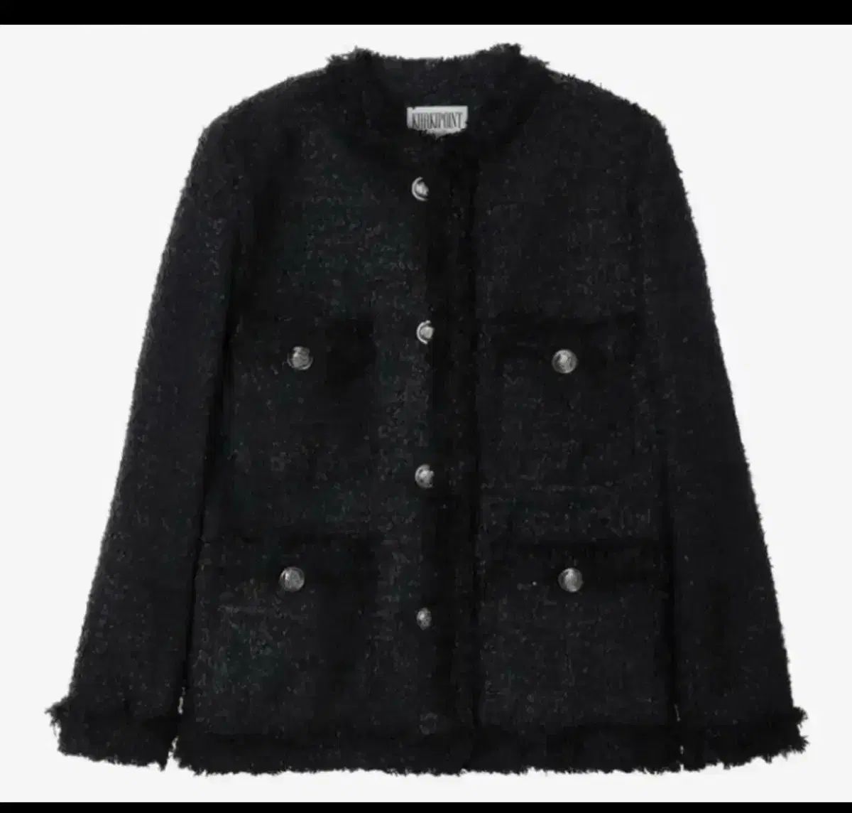 キキPOINT ブラック ツイード ジャケット - メルカリ