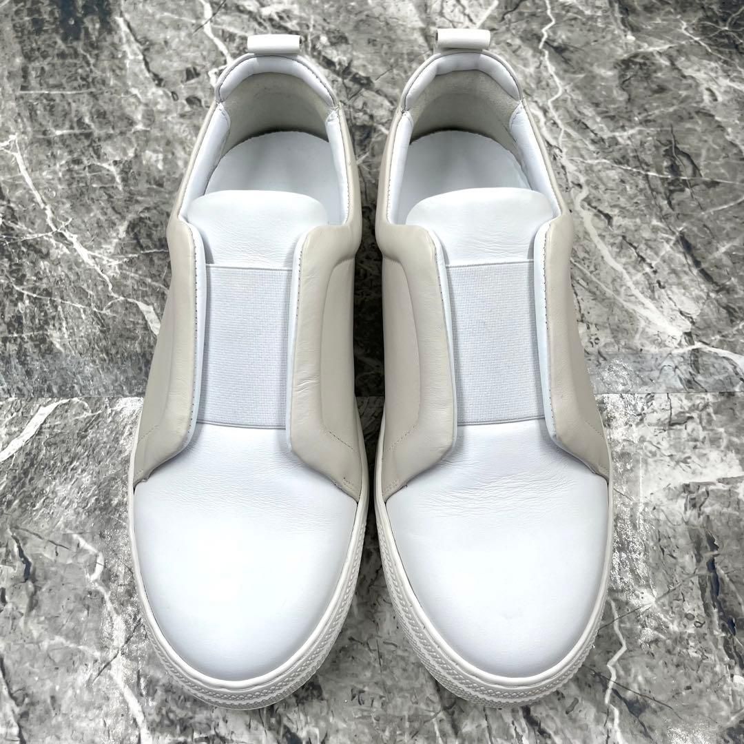 極美品 ピエールアルディ スライダースニーカー 39 ホワイト グレー