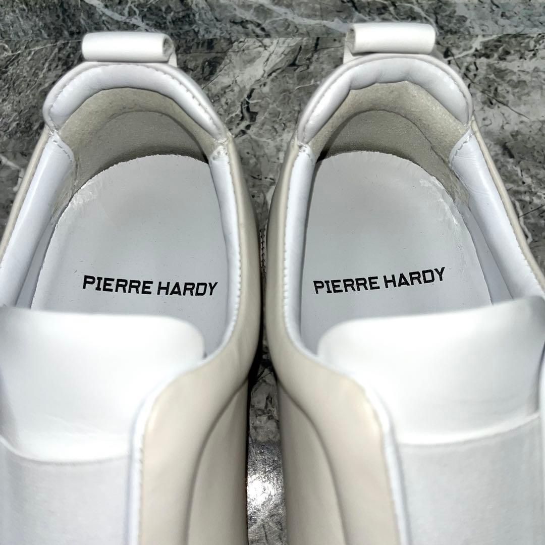 極美品 ピエールアルディ スライダースニーカー 39 ホワイト グレー