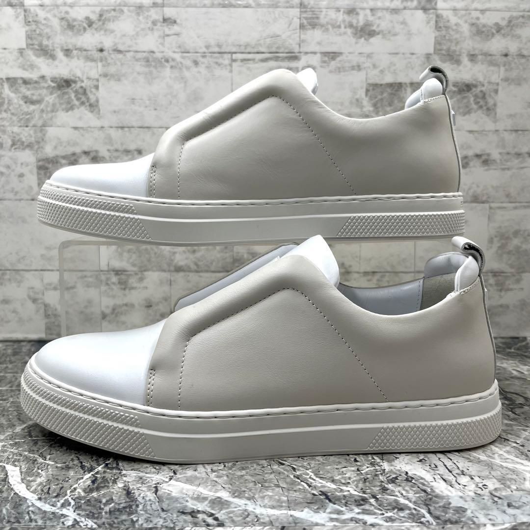 極美品 ピエールアルディ スライダースニーカー 39 ホワイト グレー