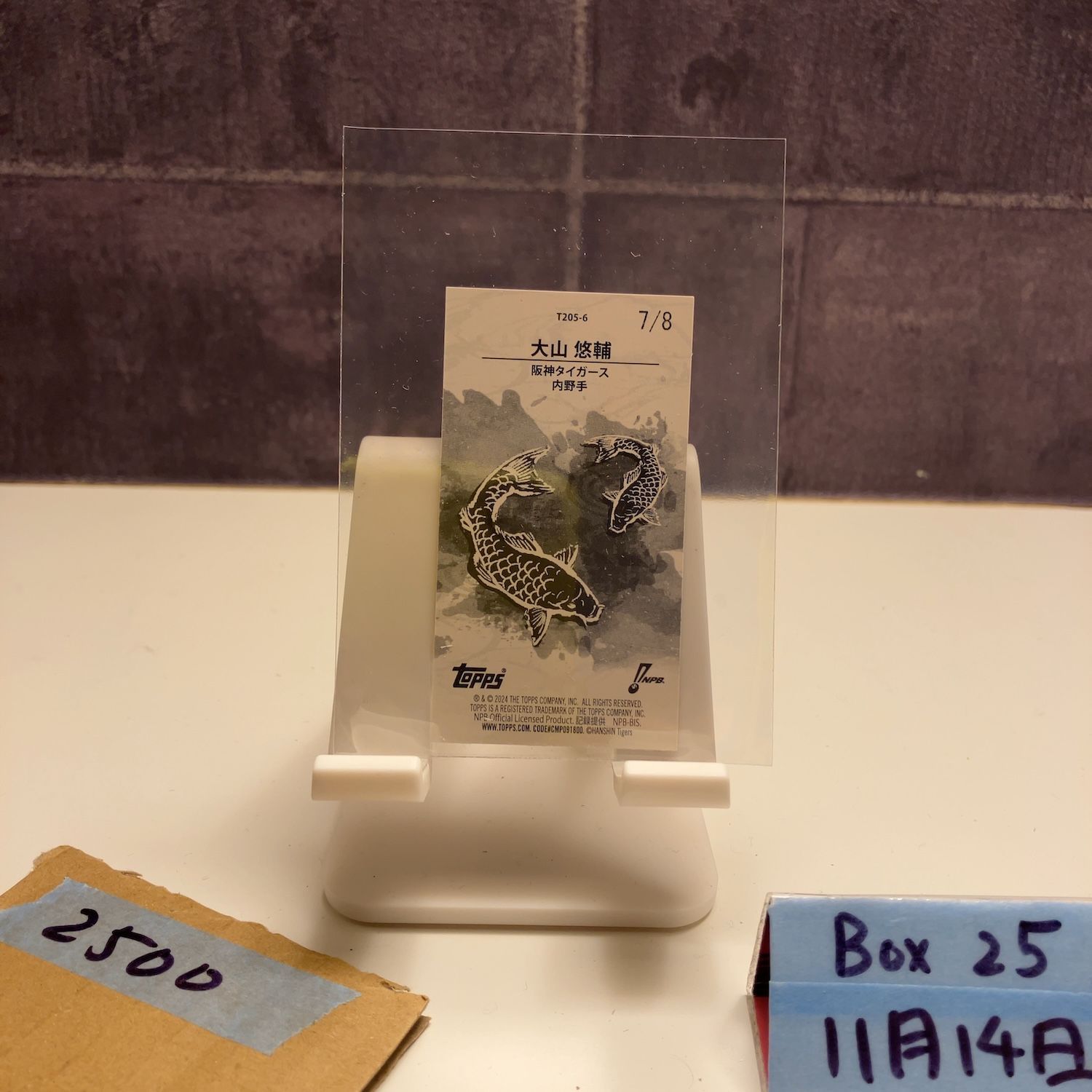 2024 Topps 206 NPB Yusuke Ohyama 大山悠輔 7/8 阪神タイガース Mini