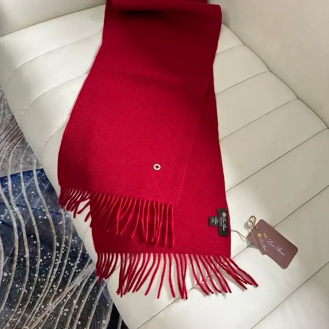 Loro Piana ロロ・ピアーナ カシミア マフラー レッド - メルカリ
