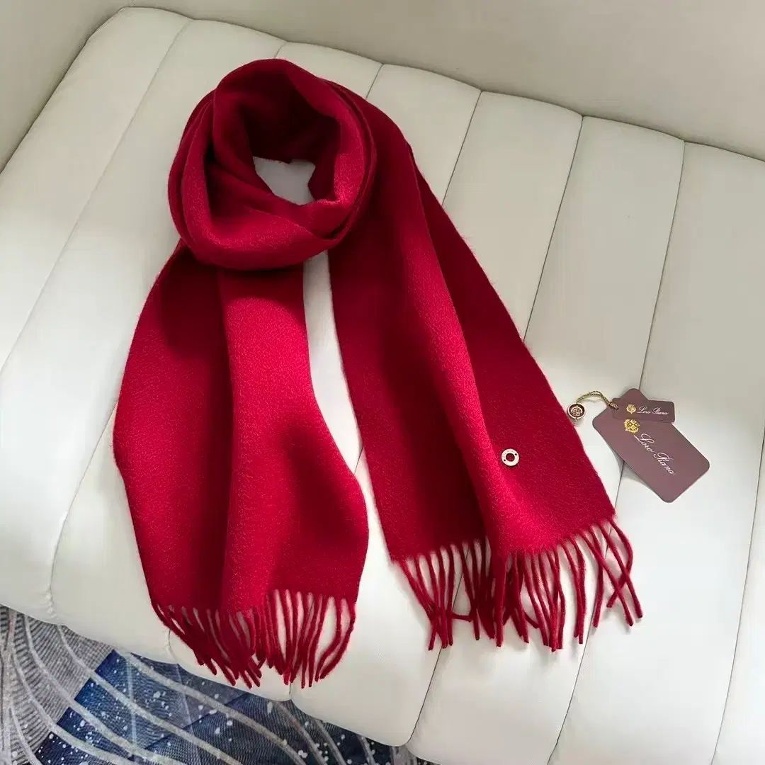 Loro Piana ロロ・ピアーナ カシミア マフラー レッド - メルカリ