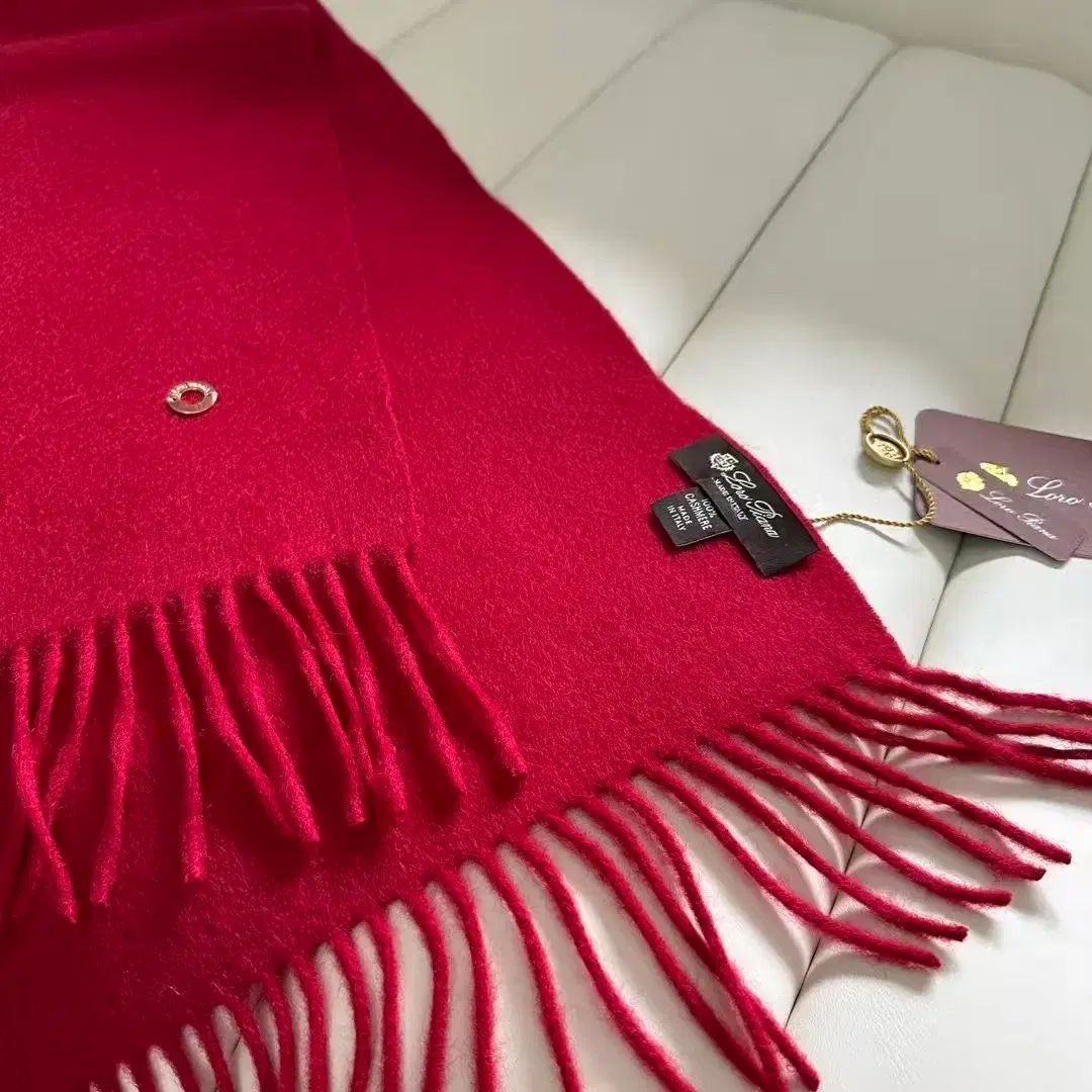 Loro Piana ロロ・ピアーナ カシミア マフラー レッド - メルカリ