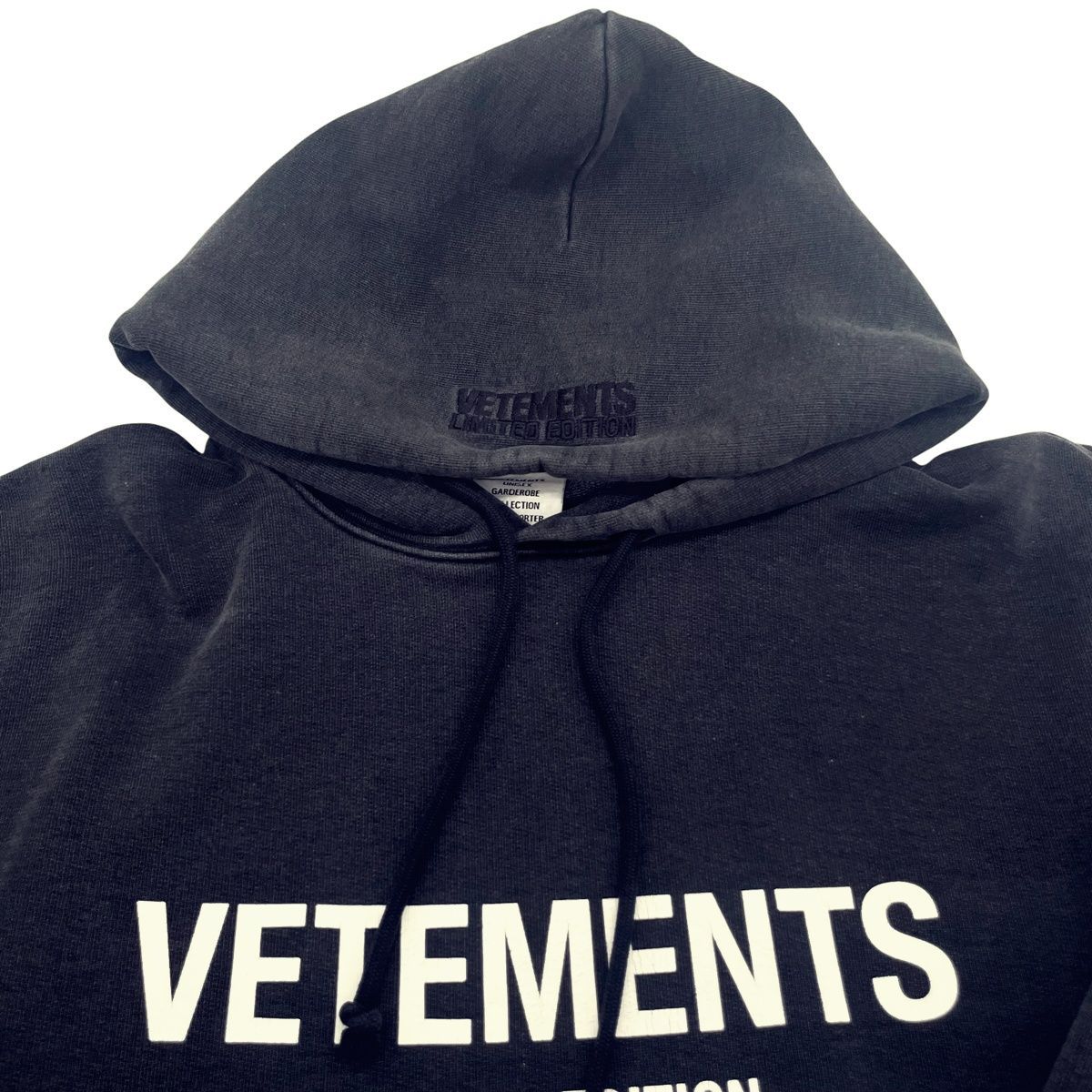中古】 VETEMENTS ヴェトモン オーバーサイズ ロゴ パーカー 