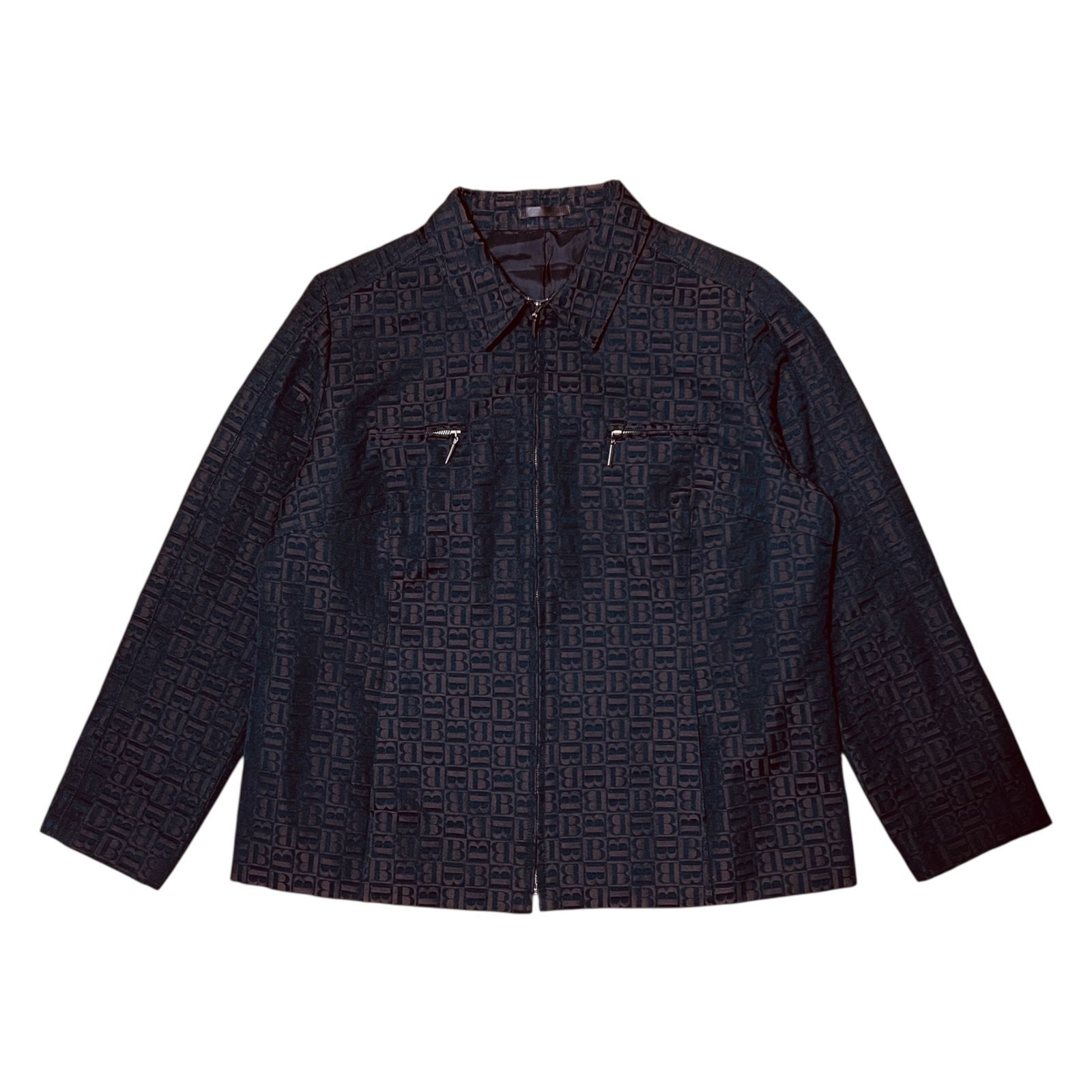 極美品 / 希少サイズ15】BURBERRY LONDON シャドーモノグラム ジップ