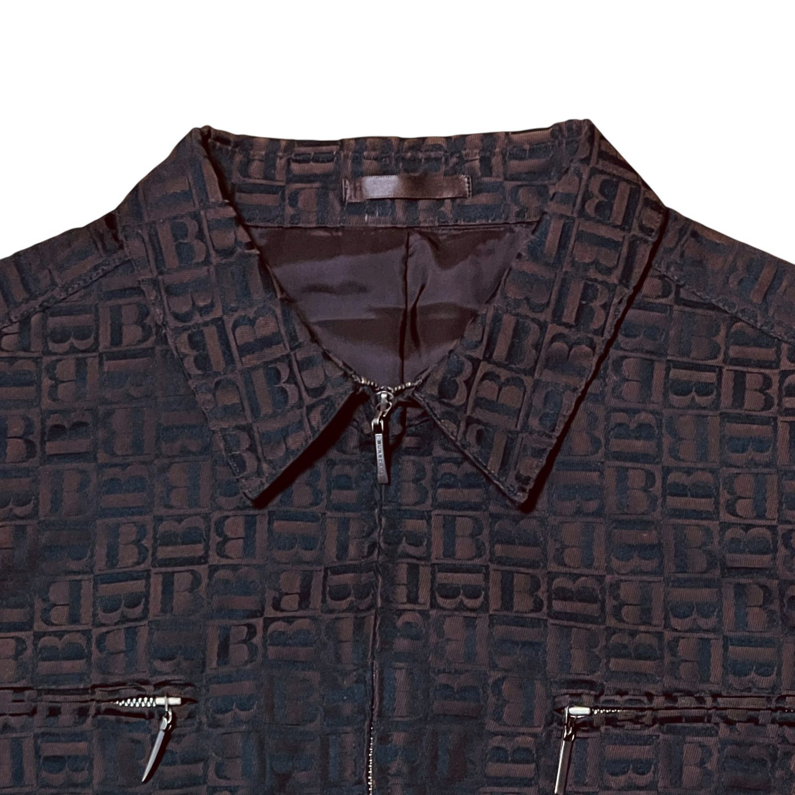 極美品 / 希少サイズ15】BURBERRY LONDON シャドーモノグラム ジップ