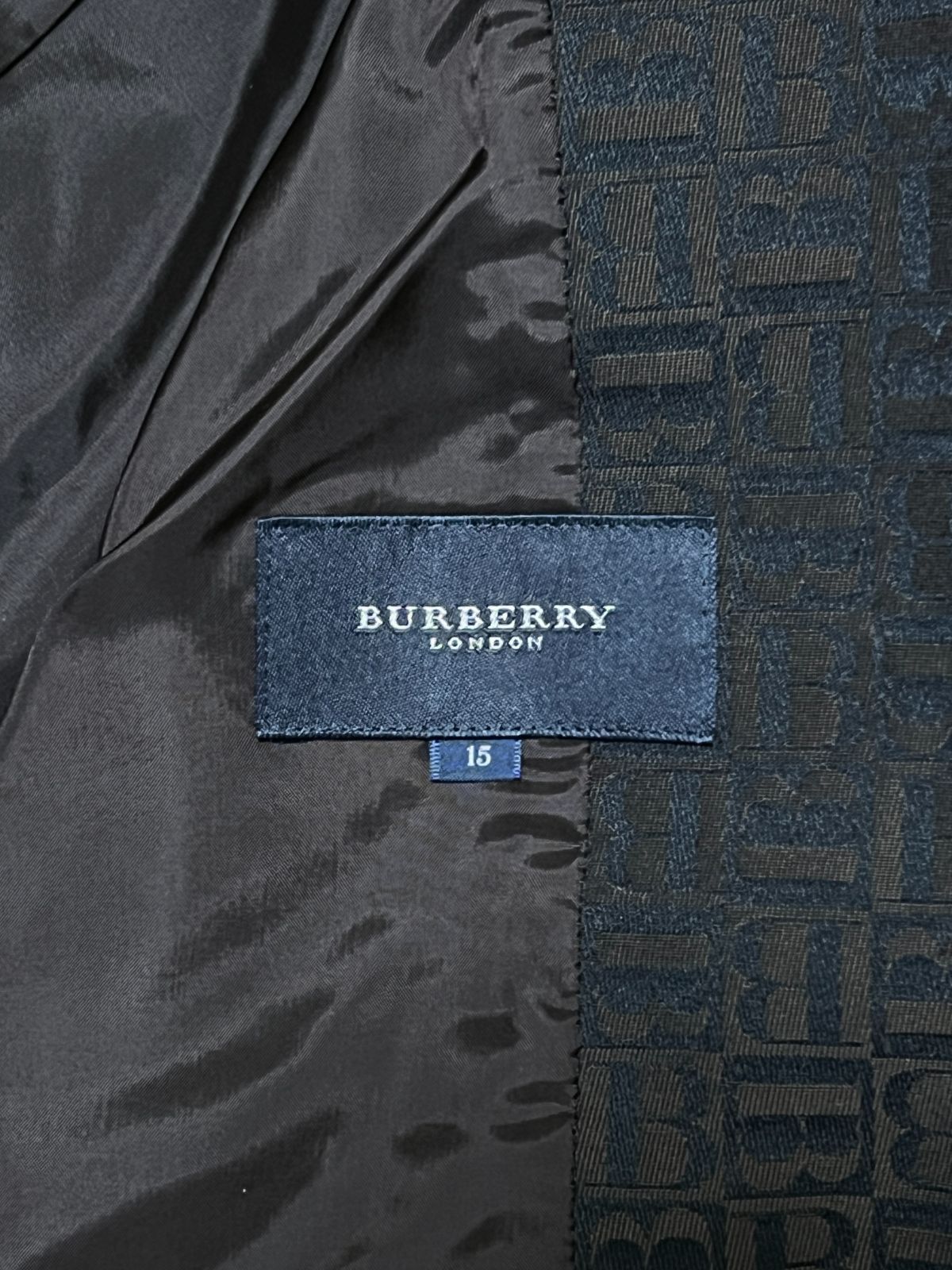 極美品 / 希少サイズ15】BURBERRY LONDON シャドーモノグラム ジップ