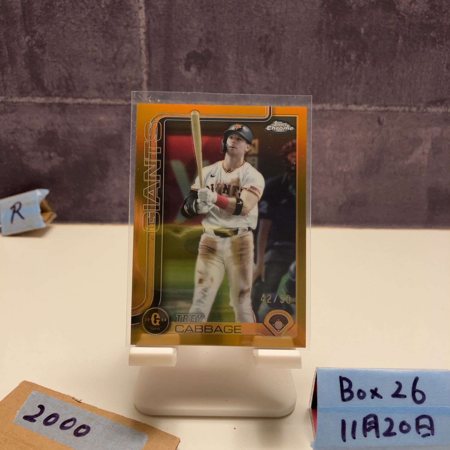 2025 Topps Chrome Nippon Pro Trey Cabbage 42/50 Yomiuri Giants 