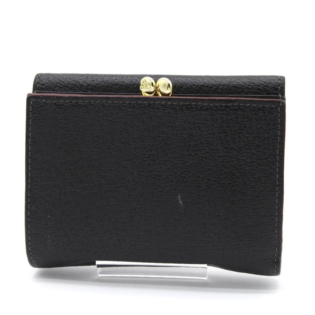 【極美品】ヴィヴィアンウエストウッド EXECUTIVE 三つ折財布 がま口 黒 極美品】ヴィヴィアンウエストウッド EXECUTIVE 三つ折財布 がま口 黒