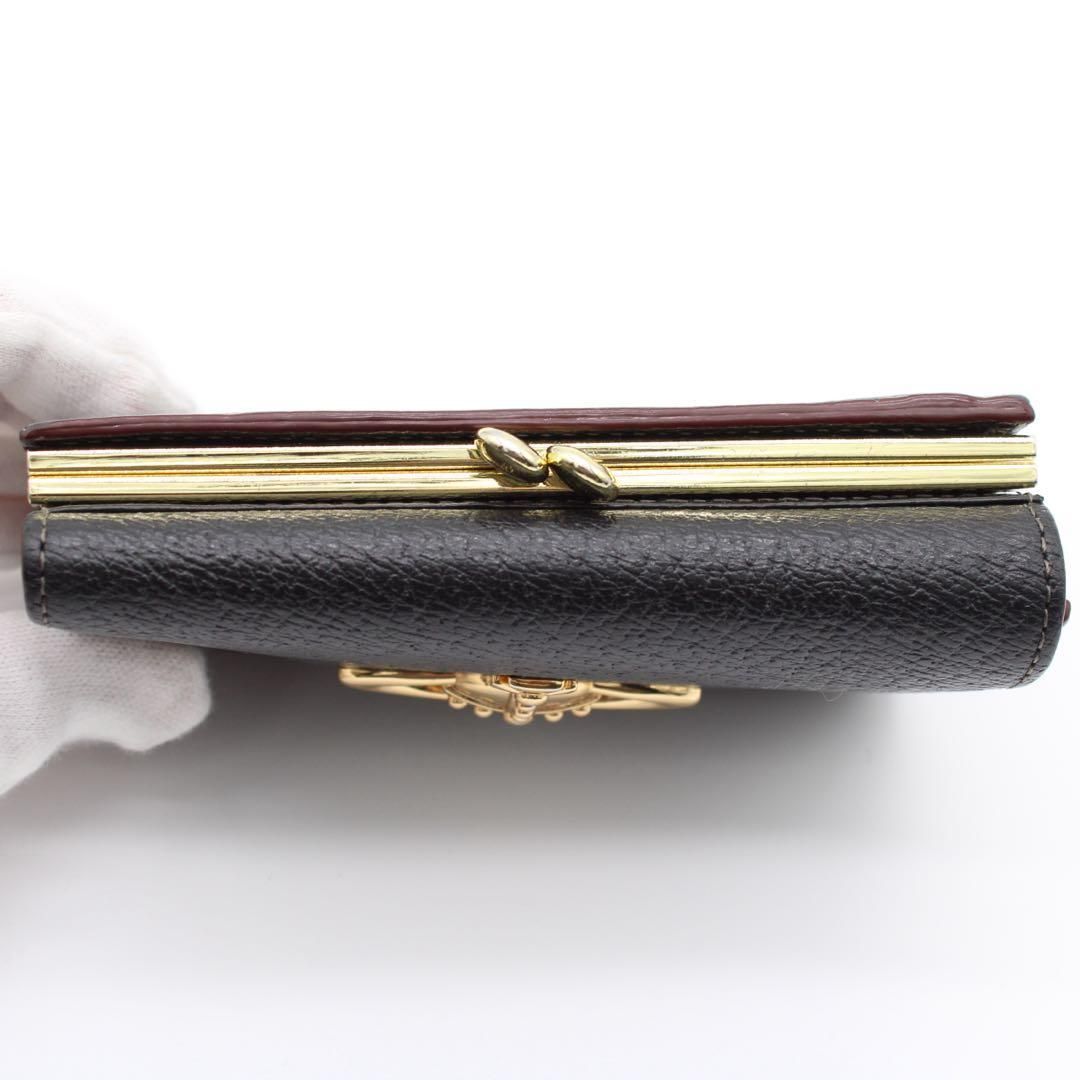 【極美品】ヴィヴィアンウエストウッド EXECUTIVE 三つ折財布 がま口 黒 極美品】ヴィヴィアンウエストウッド EXECUTIVE 三つ折財布 がま口 黒