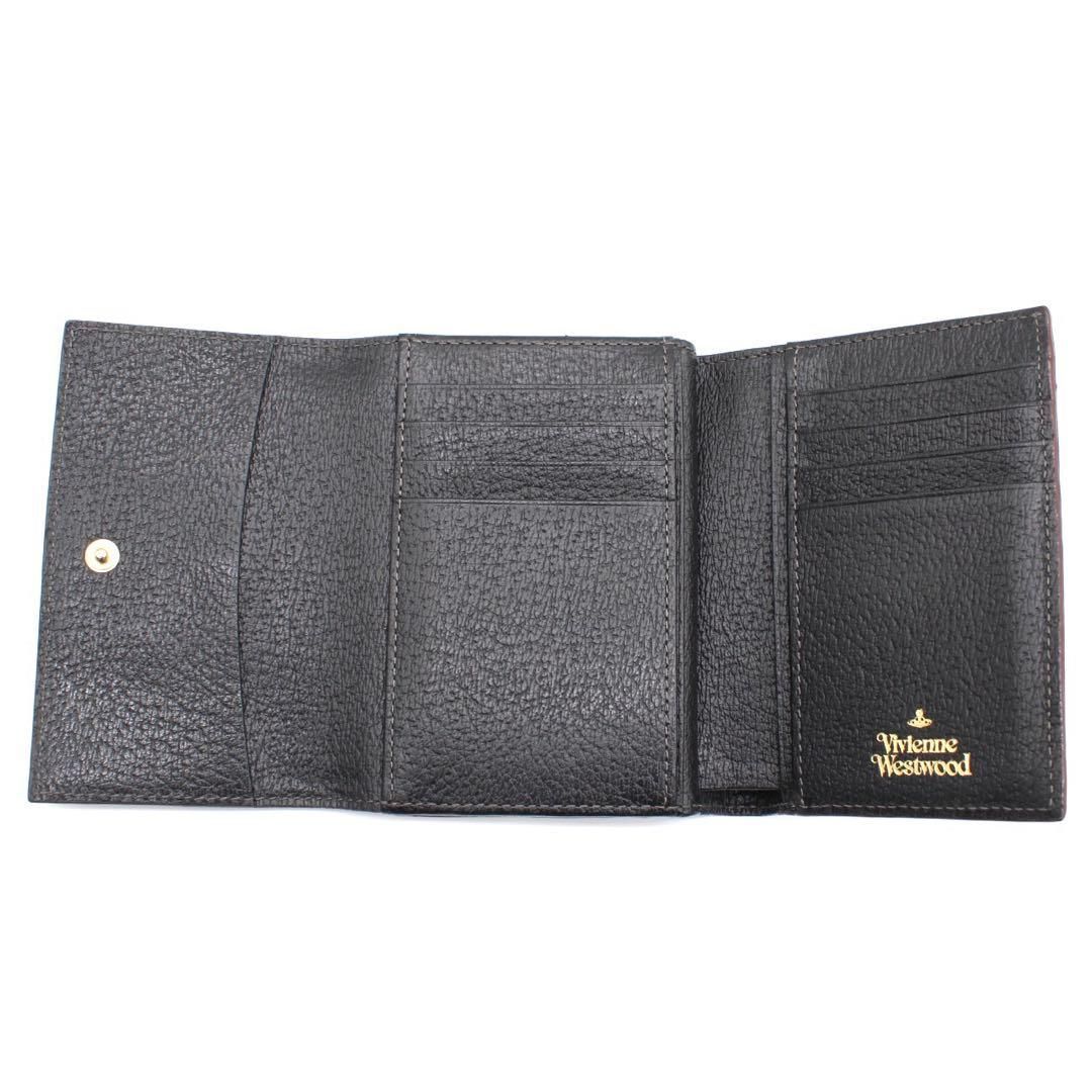【極美品】ヴィヴィアンウエストウッド EXECUTIVE 三つ折財布 がま口 黒 極美品】ヴィヴィアンウエストウッド EXECUTIVE 三つ折財布 がま口 黒