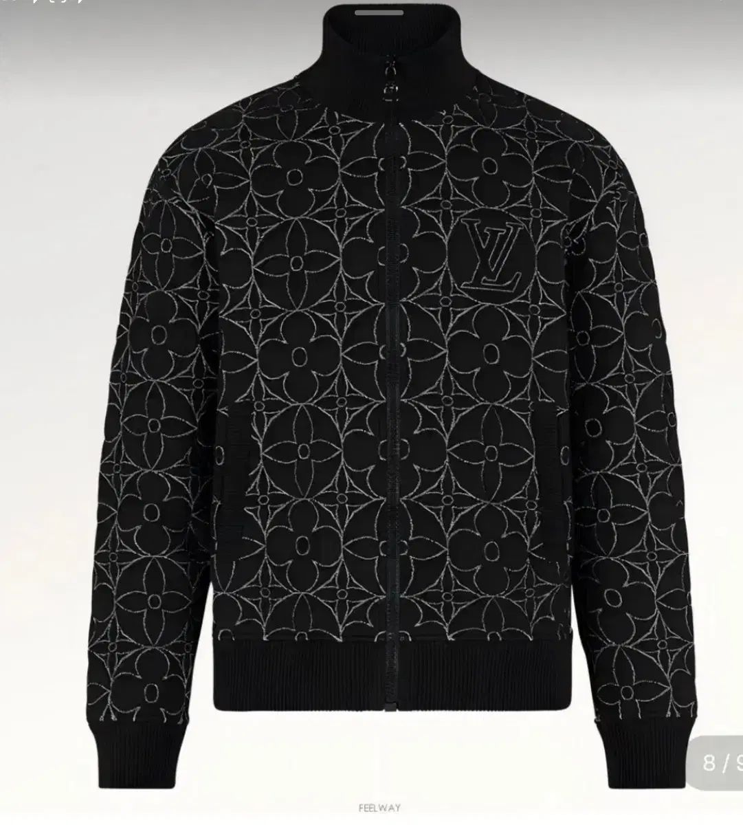 ルイヴィトン モノグラム ブラック フラワー ジップアップ ブルゾン