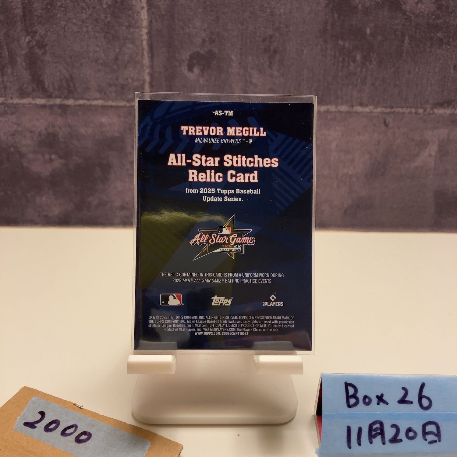 2025 Topps Update Series Trevor Megill MILWAUKEE BREWERS All-Star 