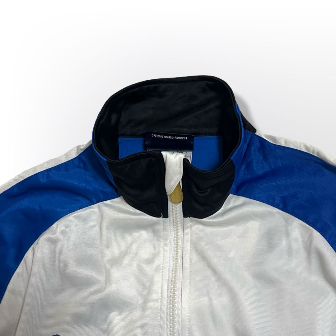 希少 90s アンブロ イタリア製 S.S.CRESOLE トラックジャケット L 白青